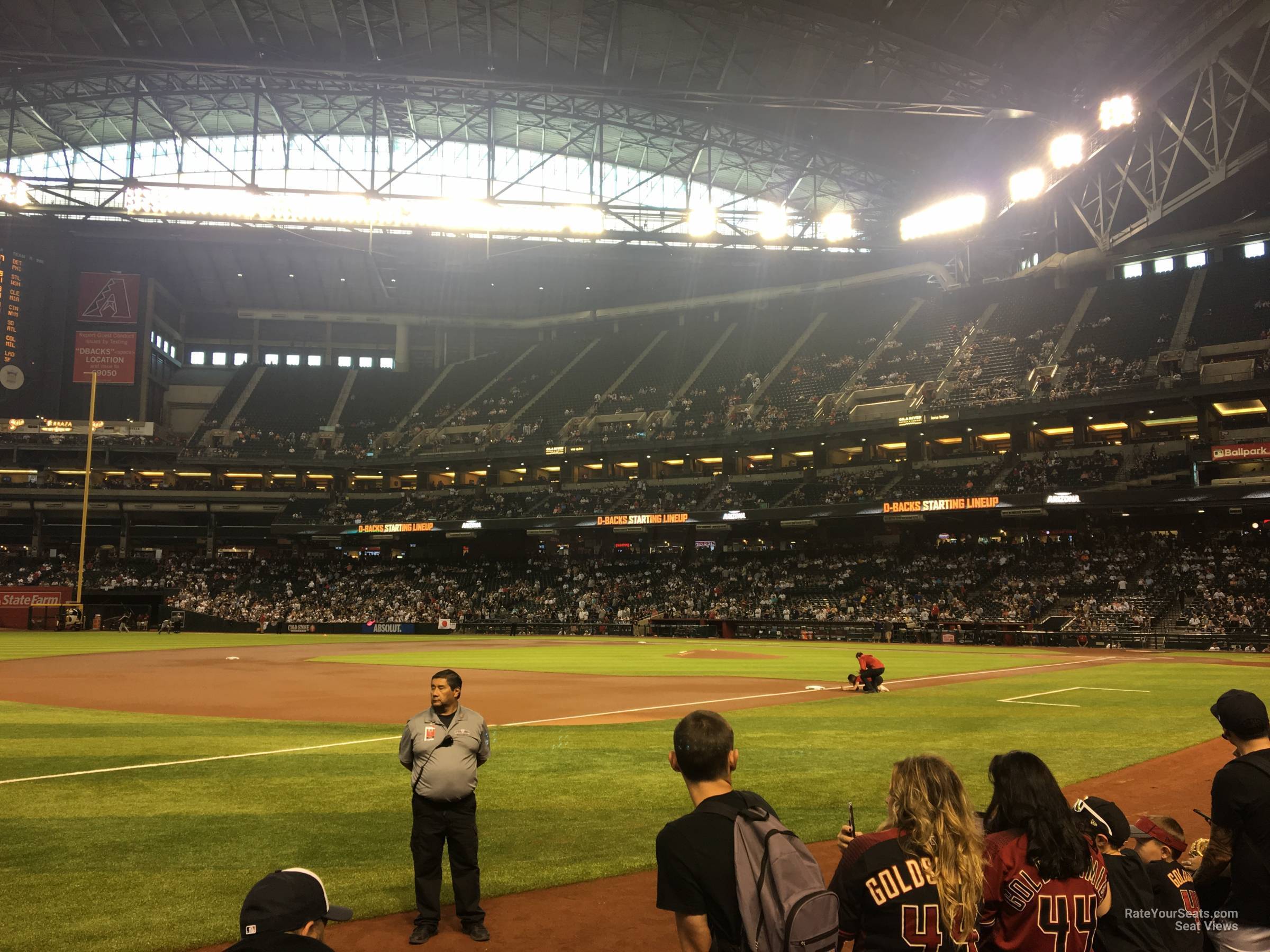 section s, row g seat view  for baseball - chase field