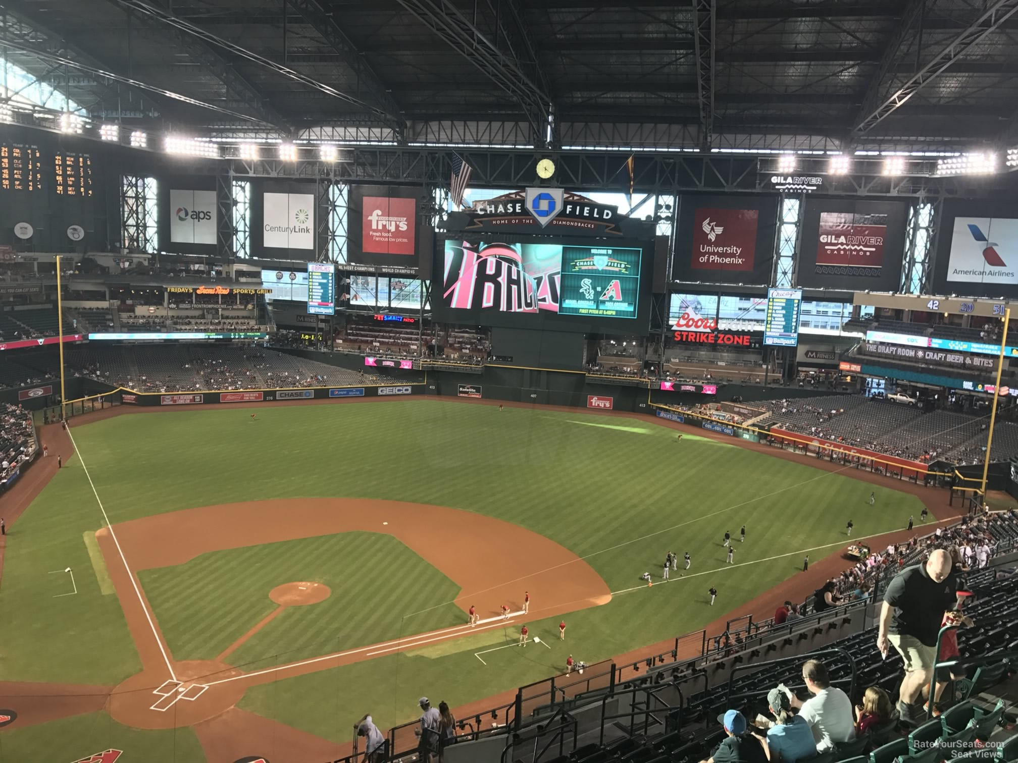 section 313, row 20 seat view  for baseball - chase field