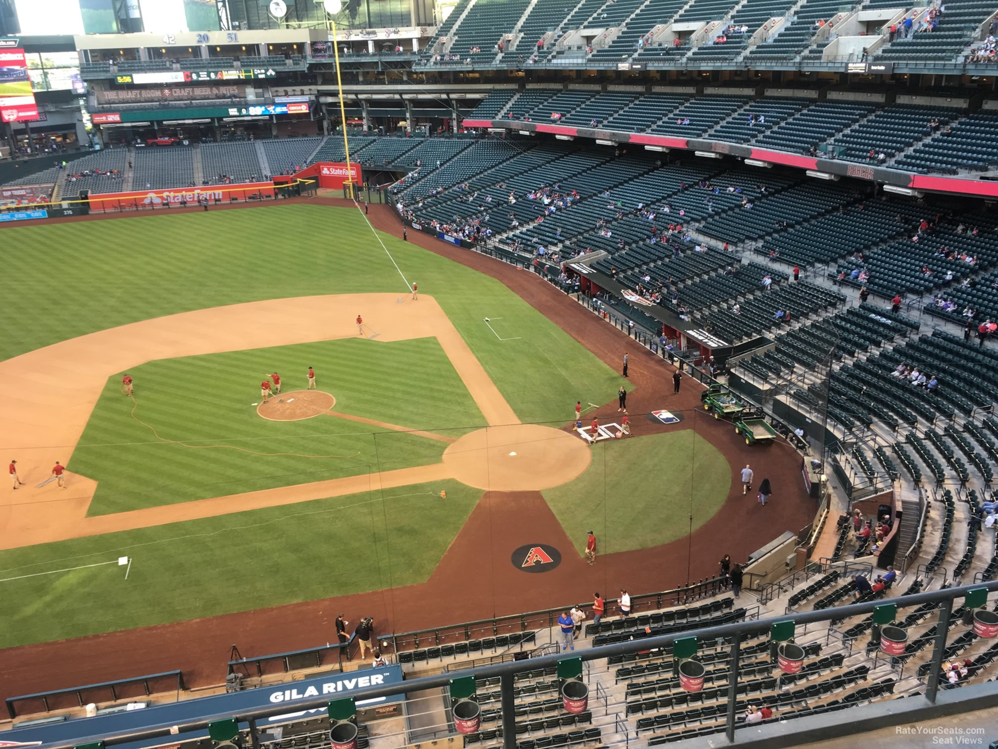 section 322, row 4 seat view for baseball - chase field