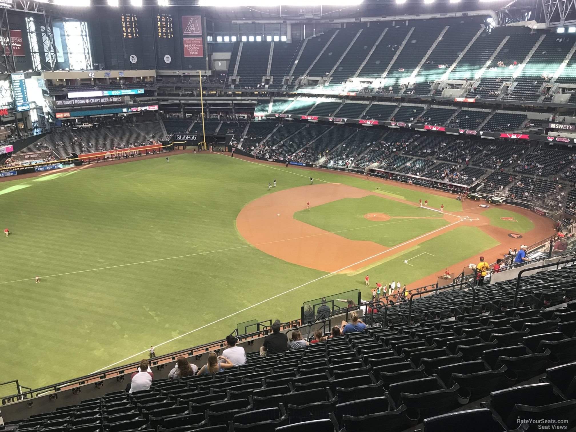 section 328, row 20 seat view  for baseball - chase field