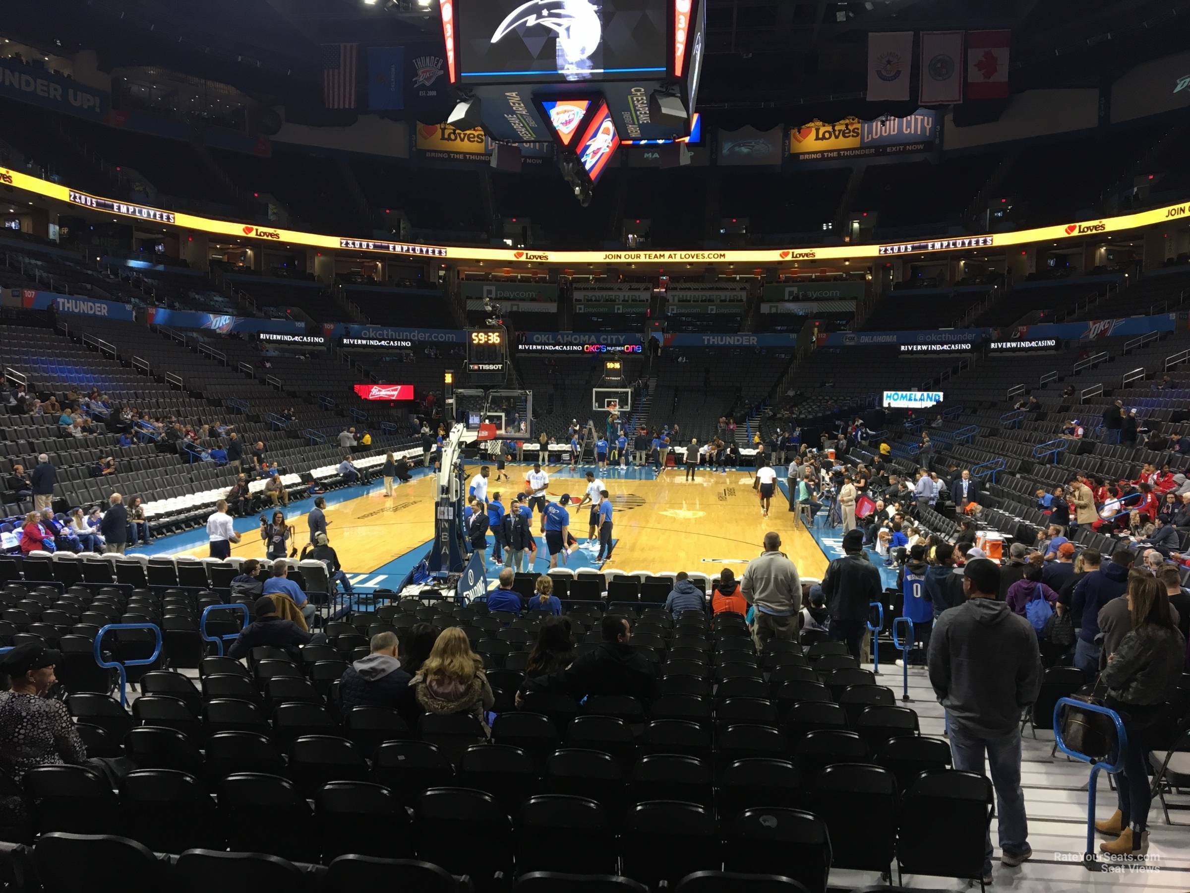 Chesapeake Energy Arena Section 120 - Oklahoma City Thunder ...