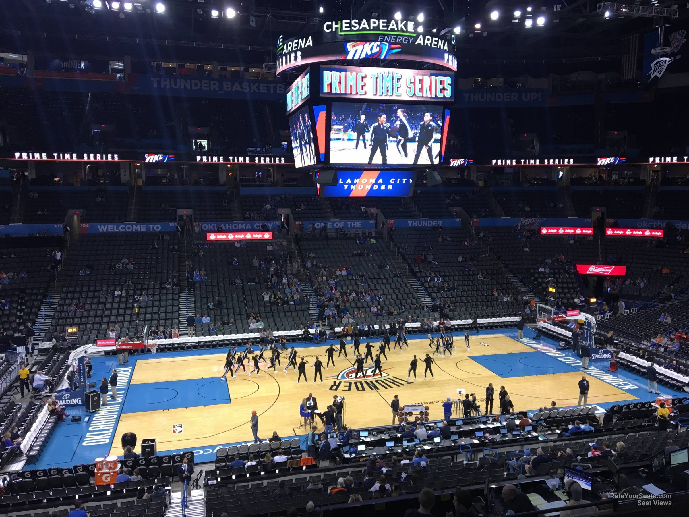 section 224, row h seat view  for basketball - paycom center