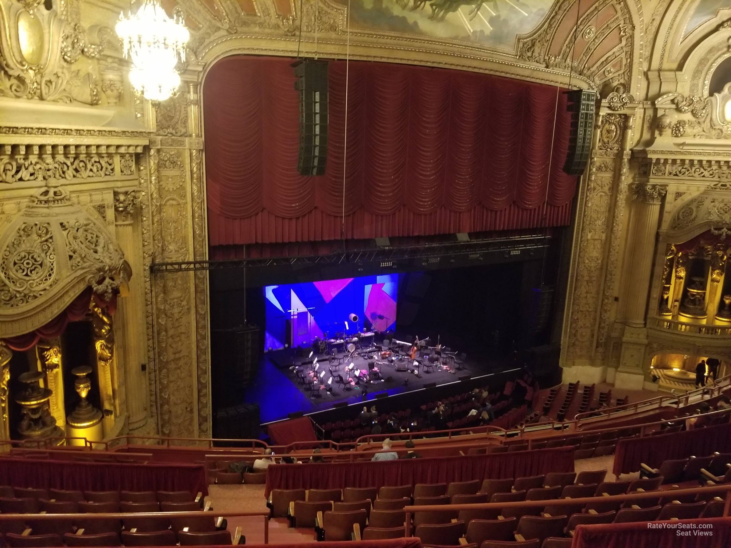 balcony 1l, row j seat view  - chicago theatre
