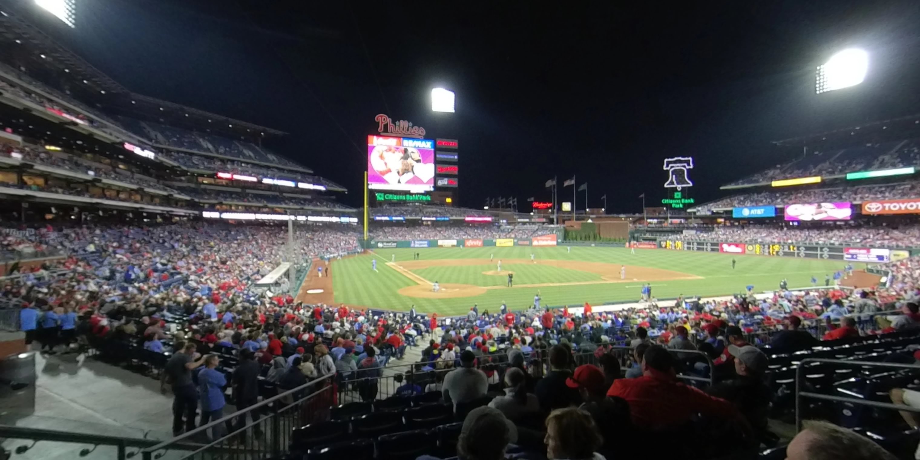 section 121 panoramic seat view  for baseball - citizens bank park