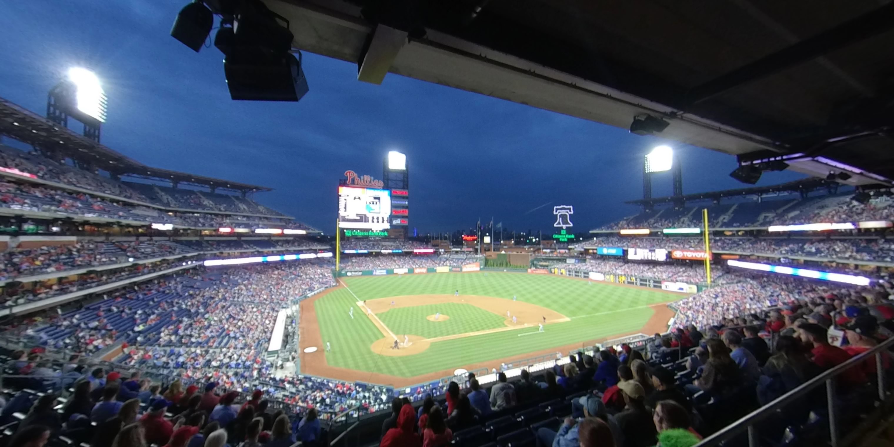 section 219 panoramic seat view  for baseball - citizens bank park