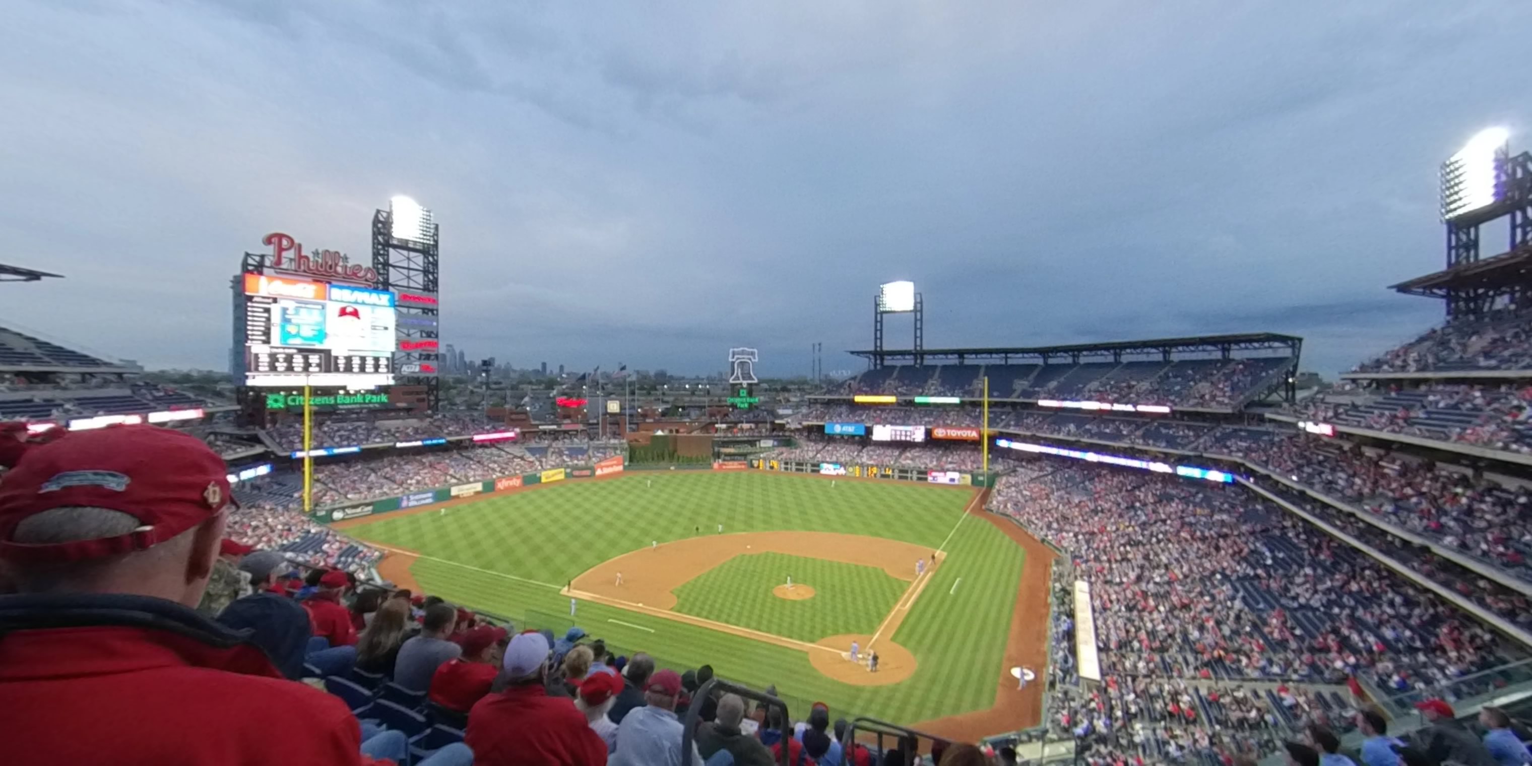 section 323 panoramic seat view  for baseball - citizens bank park