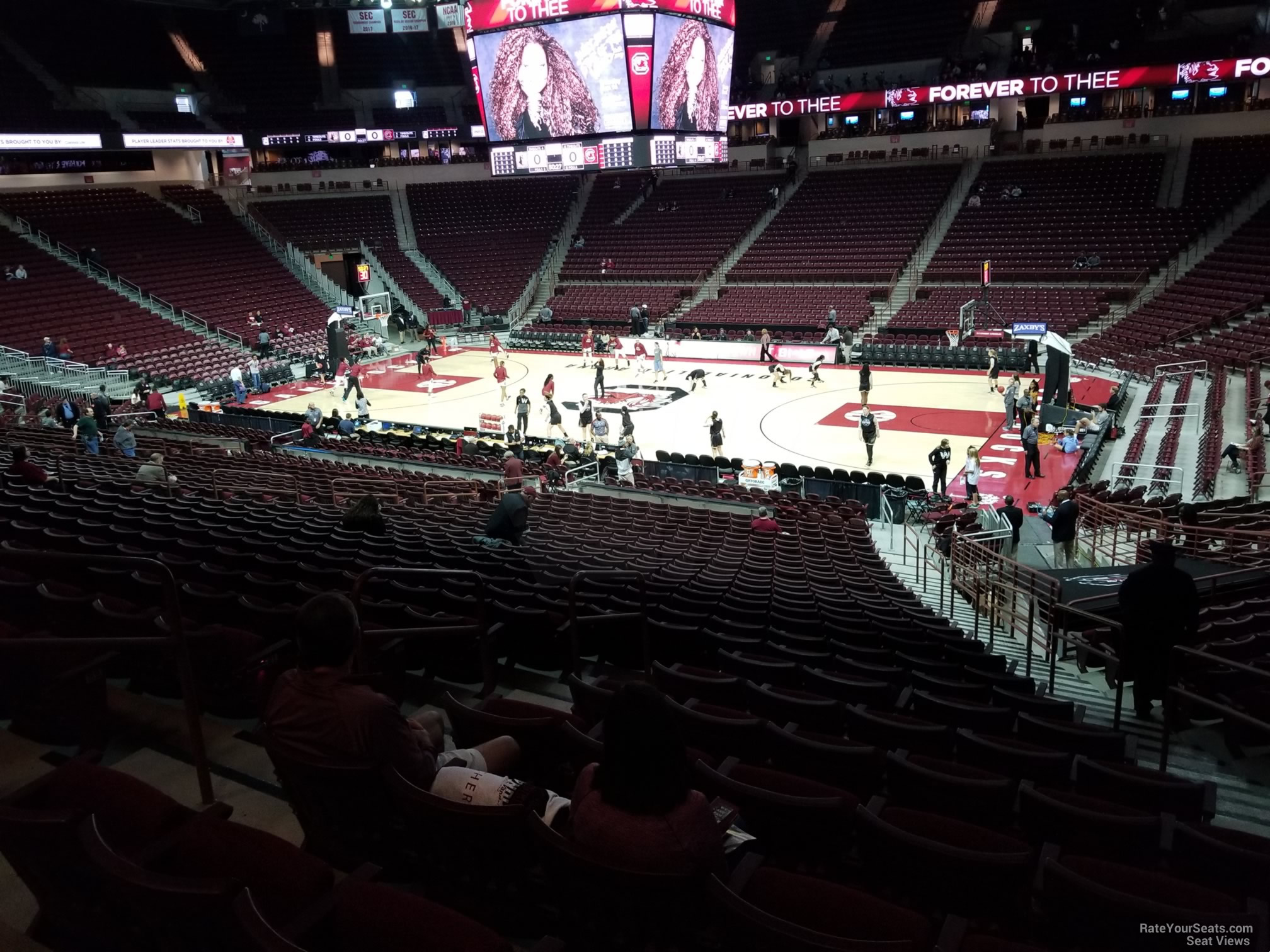 section 104, row 25 seat view  for basketball - colonial life arena