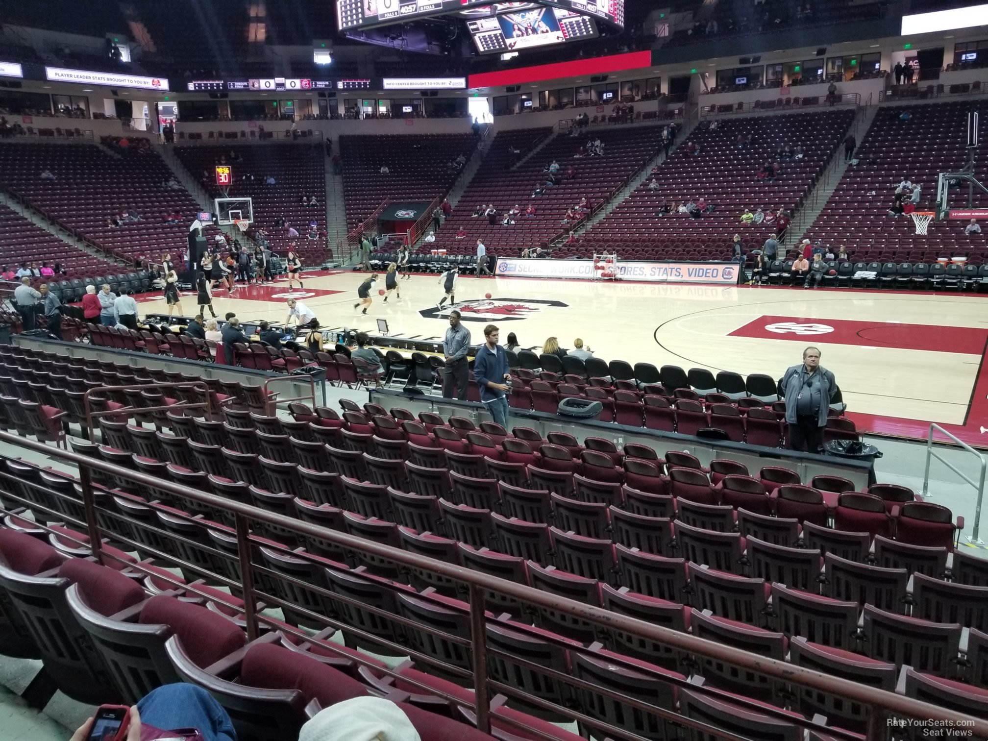 section 113, row 10 seat view  for basketball - colonial life arena