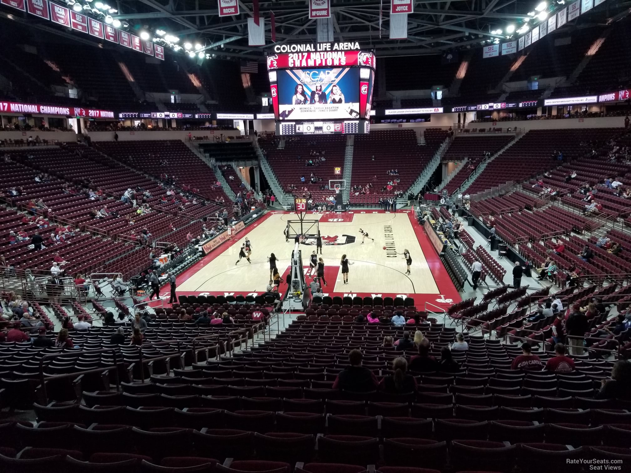 section 118, row 25 seat view  for basketball - colonial life arena