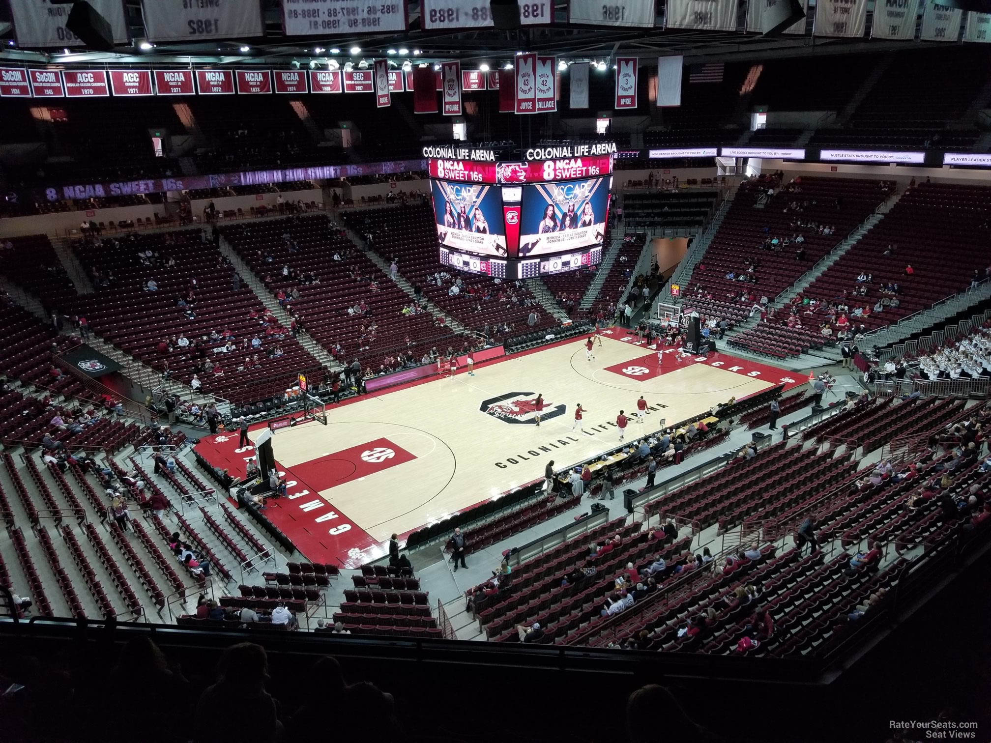 section 225, row 7 seat view  for basketball - colonial life arena