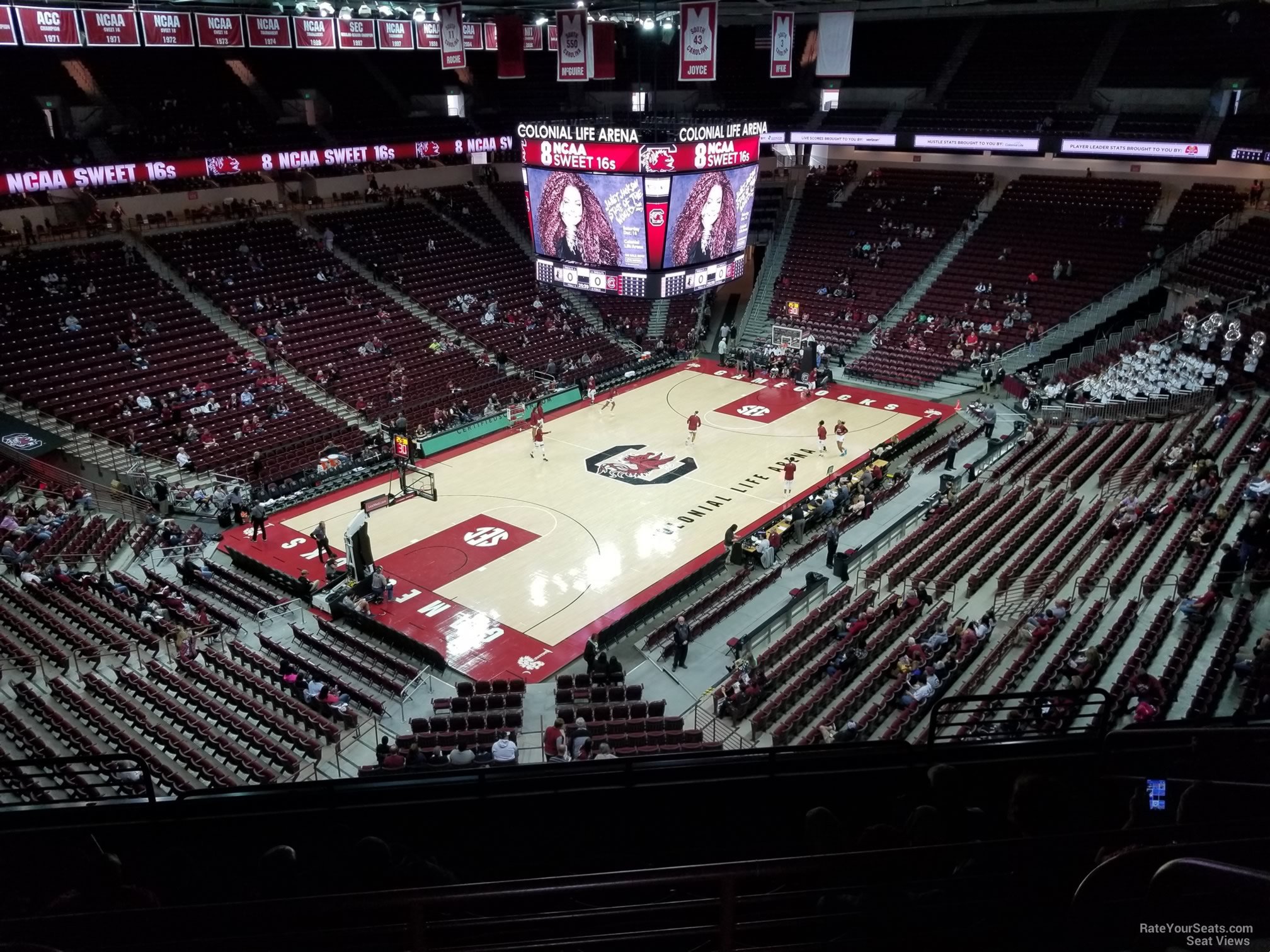 section 226, row 7 seat view  for basketball - colonial life arena