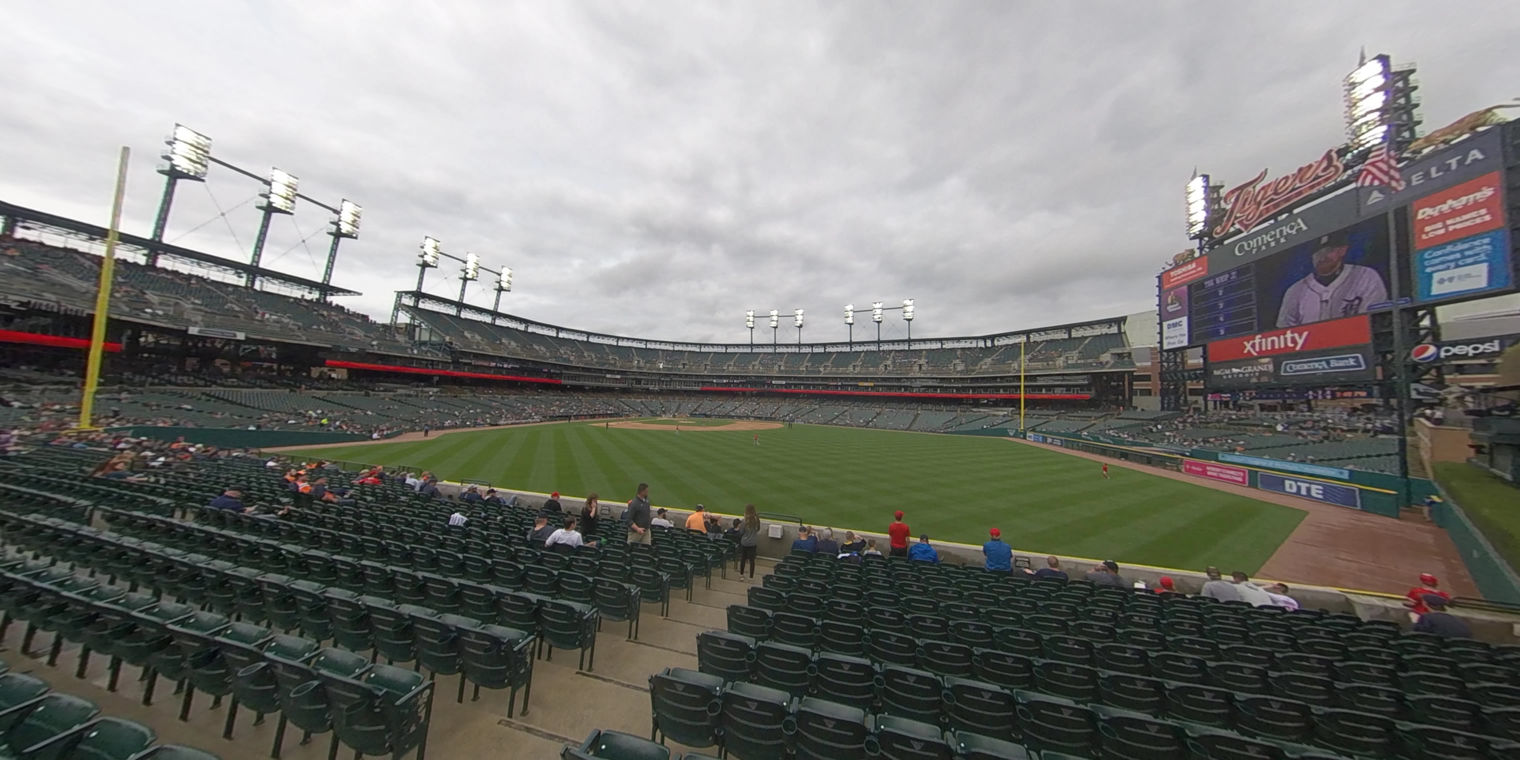 section 101 panoramic seat view  for baseball - comerica park