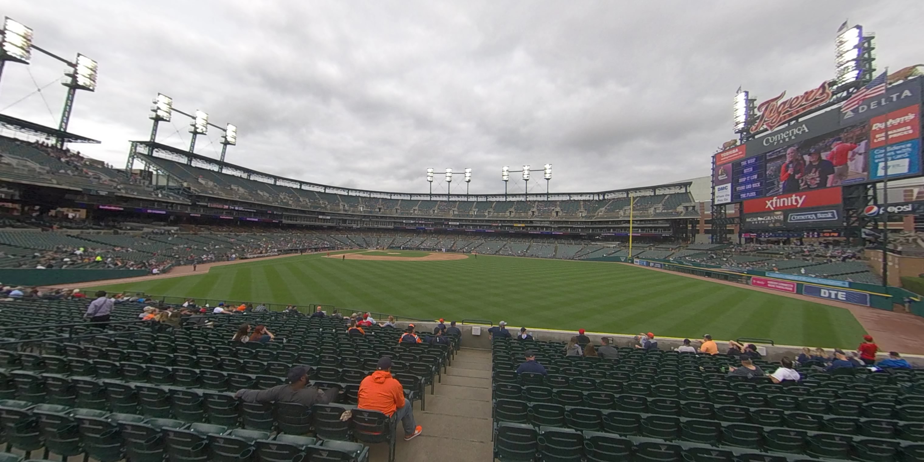 section 102 panoramic seat view  for baseball - comerica park
