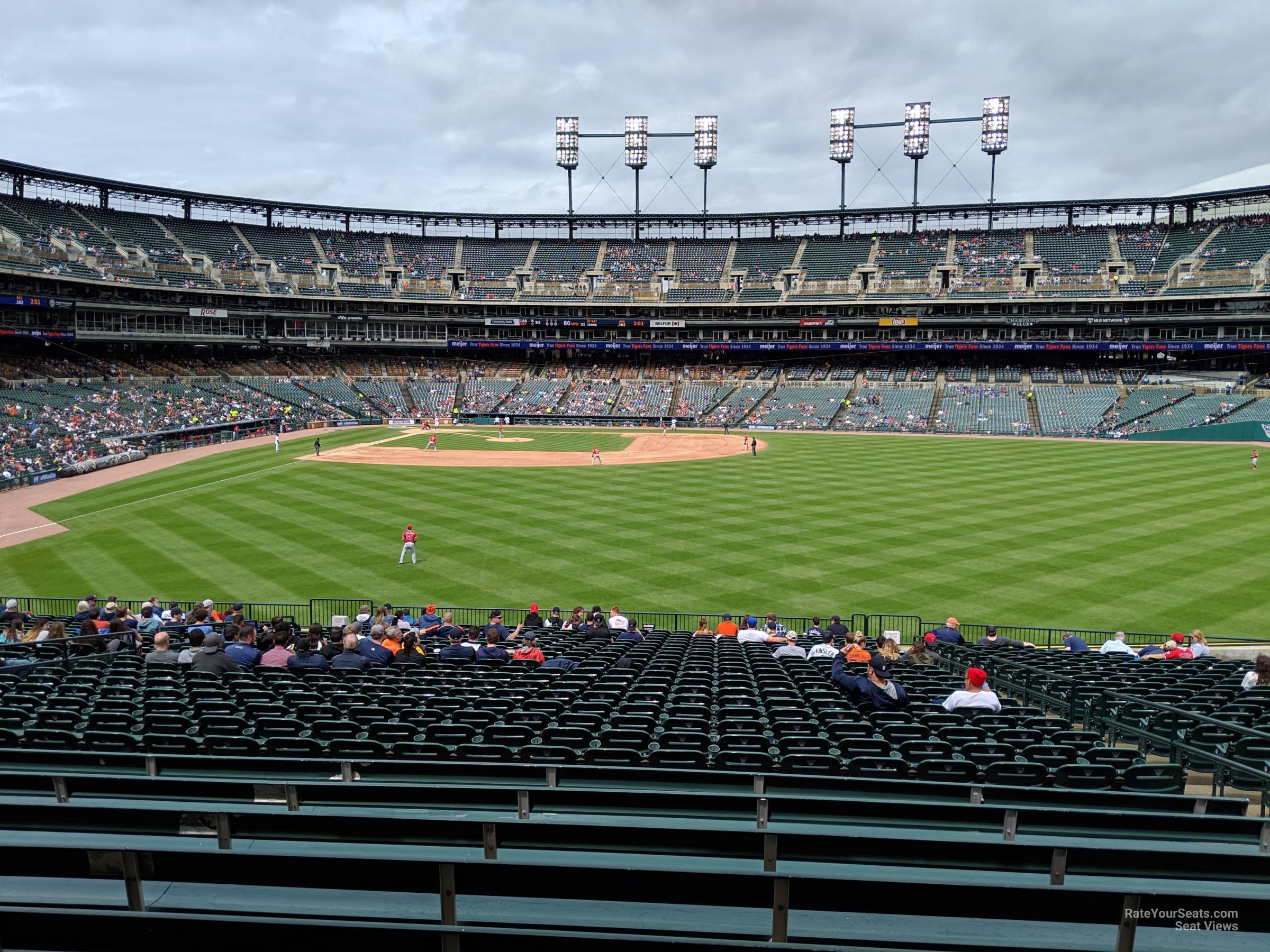 section 104, row aa seat view  for baseball - comerica park