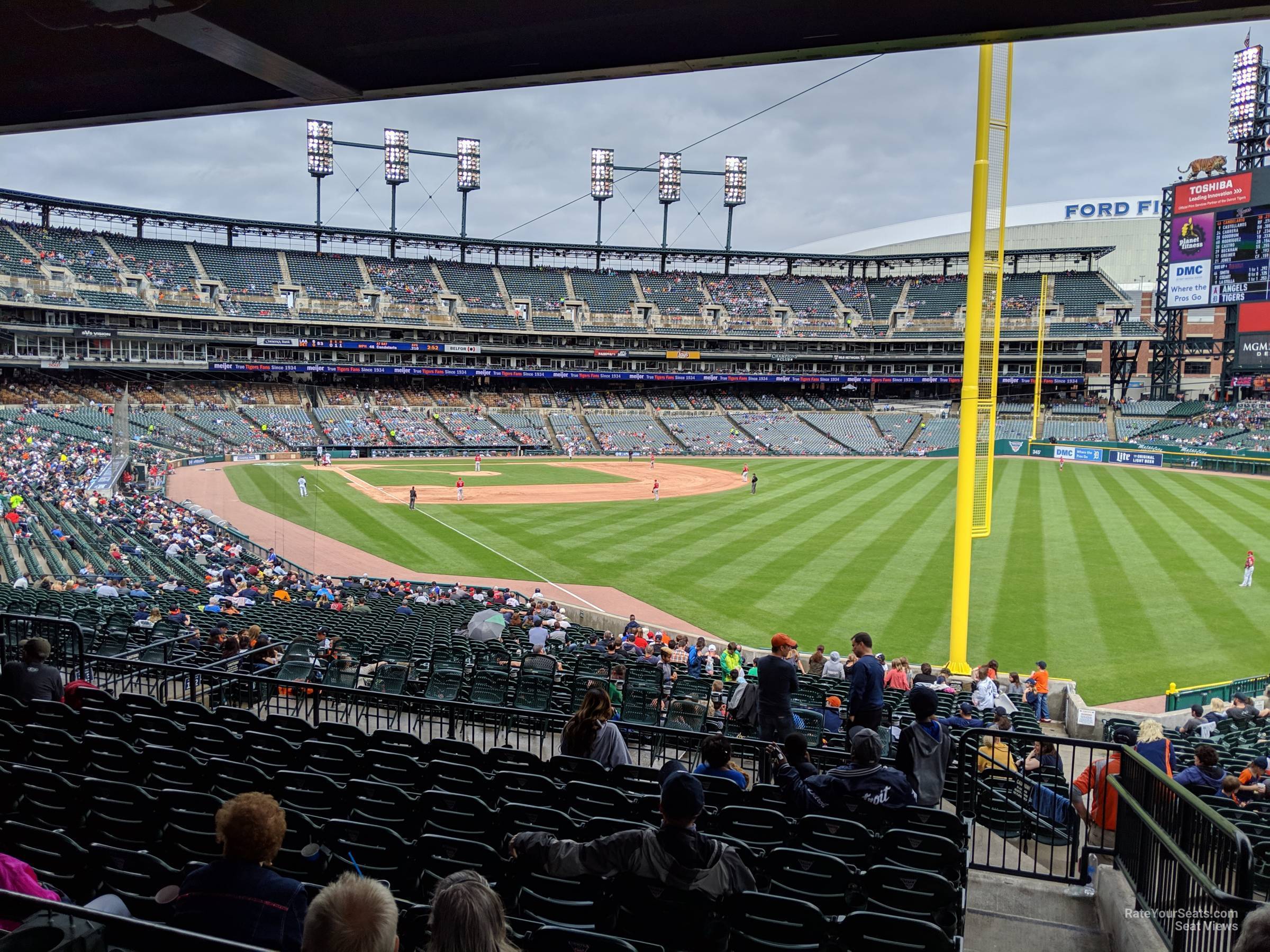 section 112, row 44 seat view  for baseball - comerica park