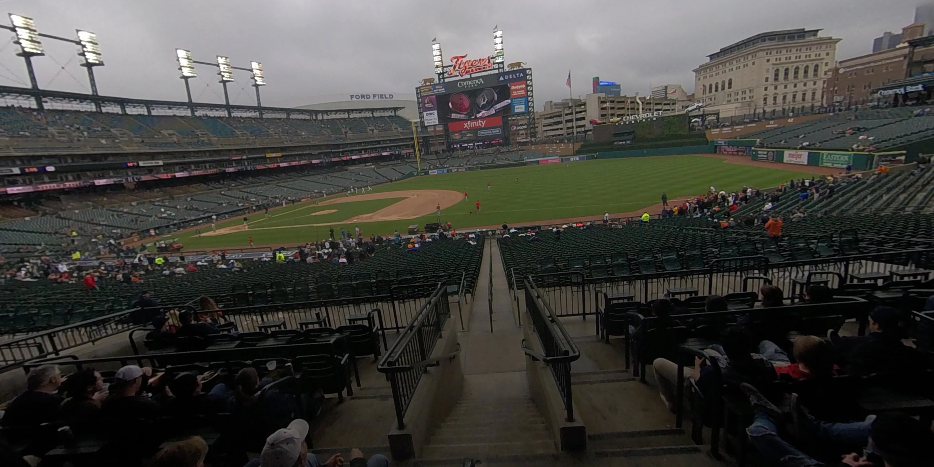 terrace 118 panoramic seat view  for baseball - comerica park