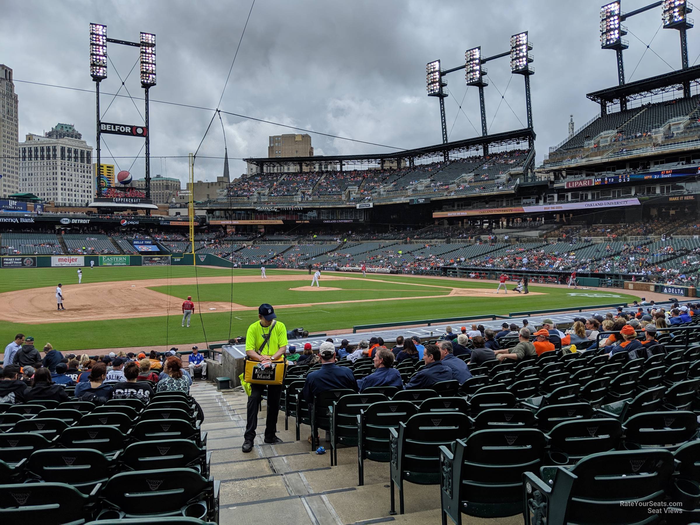 section 136, row 25 seat view  for baseball - comerica park