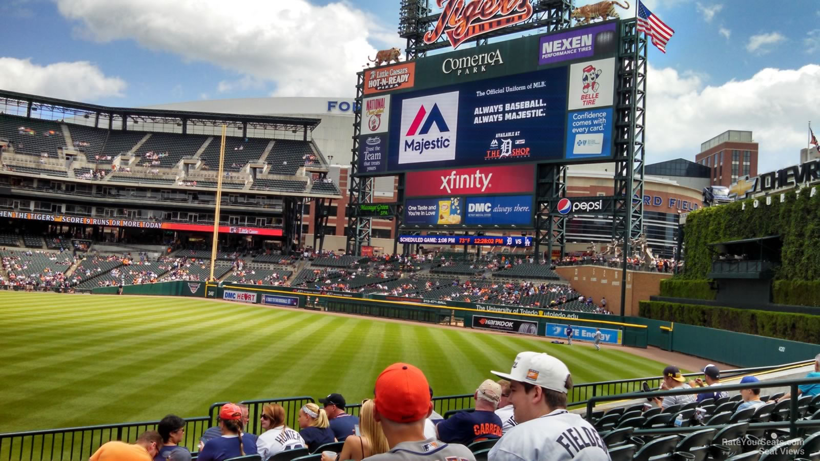 Section 104 at Comerica Park 