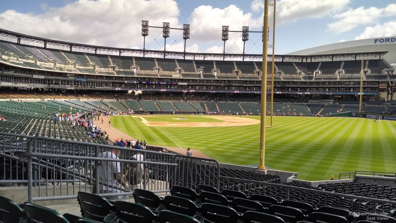 section 109, row 43 seat view  for baseball - comerica park