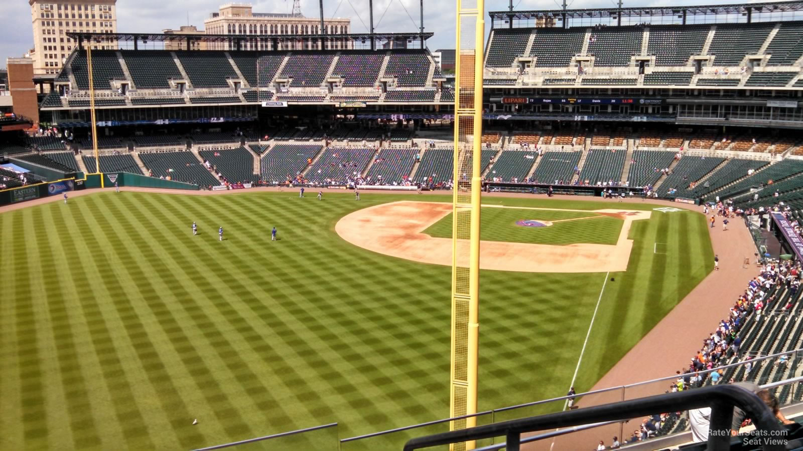 section 346, row f seat view  for baseball - comerica park
