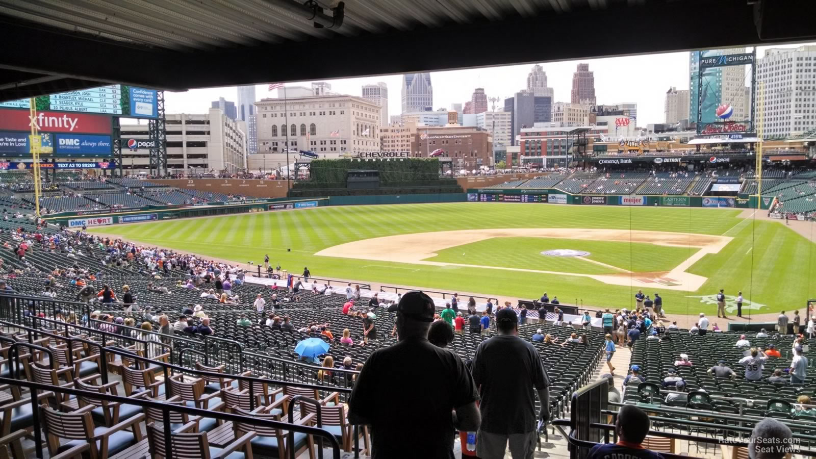 Section 130 at Comerica Park 