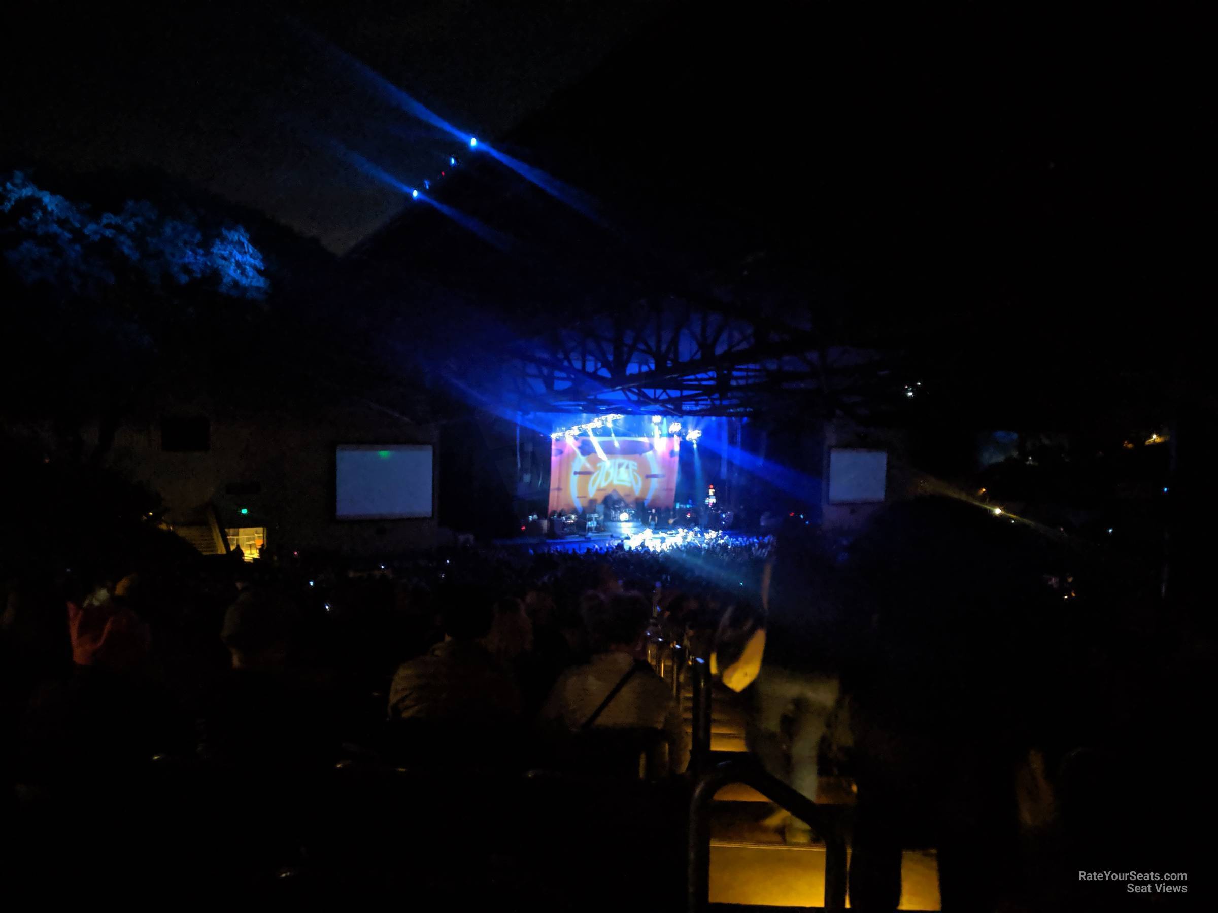 section 208, row x seat view  - concord pavilion