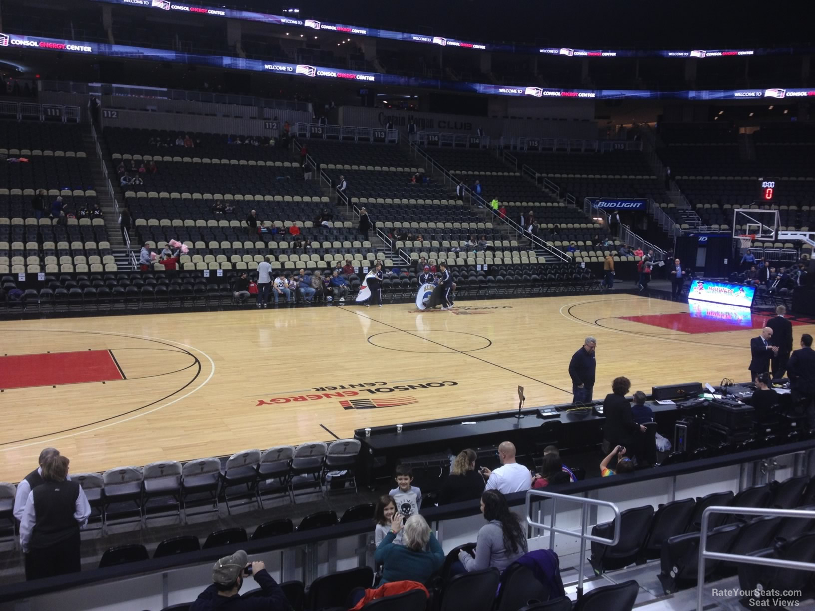 section 103, row g seat view  for basketball - ppg paints arena