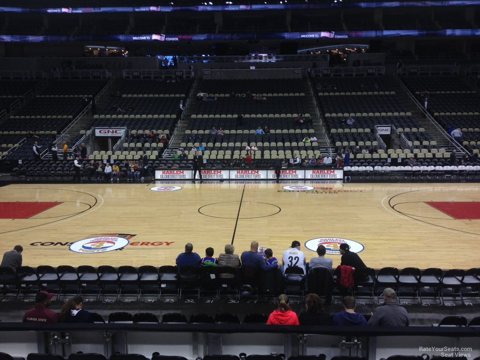 section 112, row g seat view  for basketball - ppg paints arena