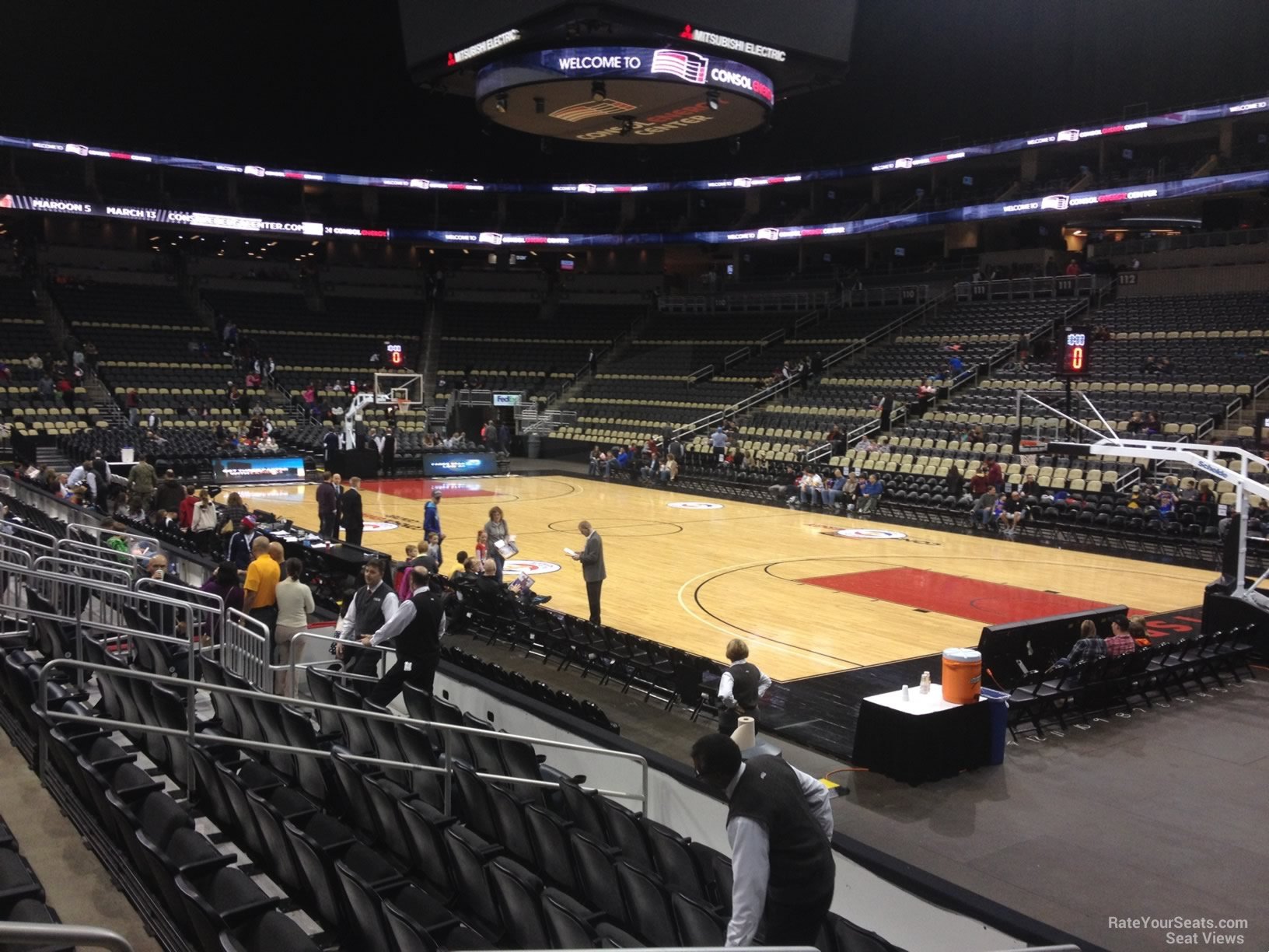 section 121, row g seat view  for basketball - ppg paints arena