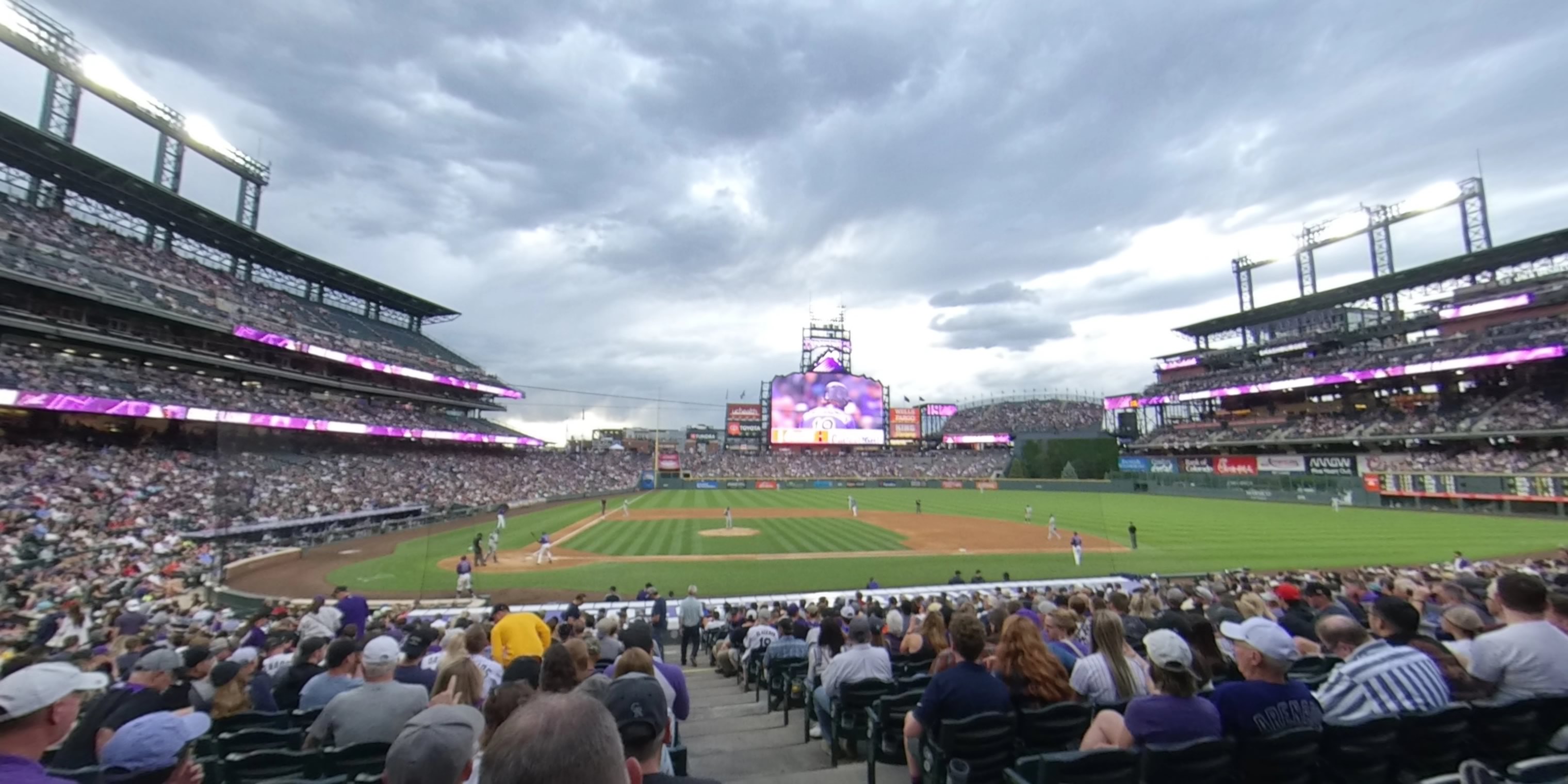 section 124 panoramic seat view  - coors field
