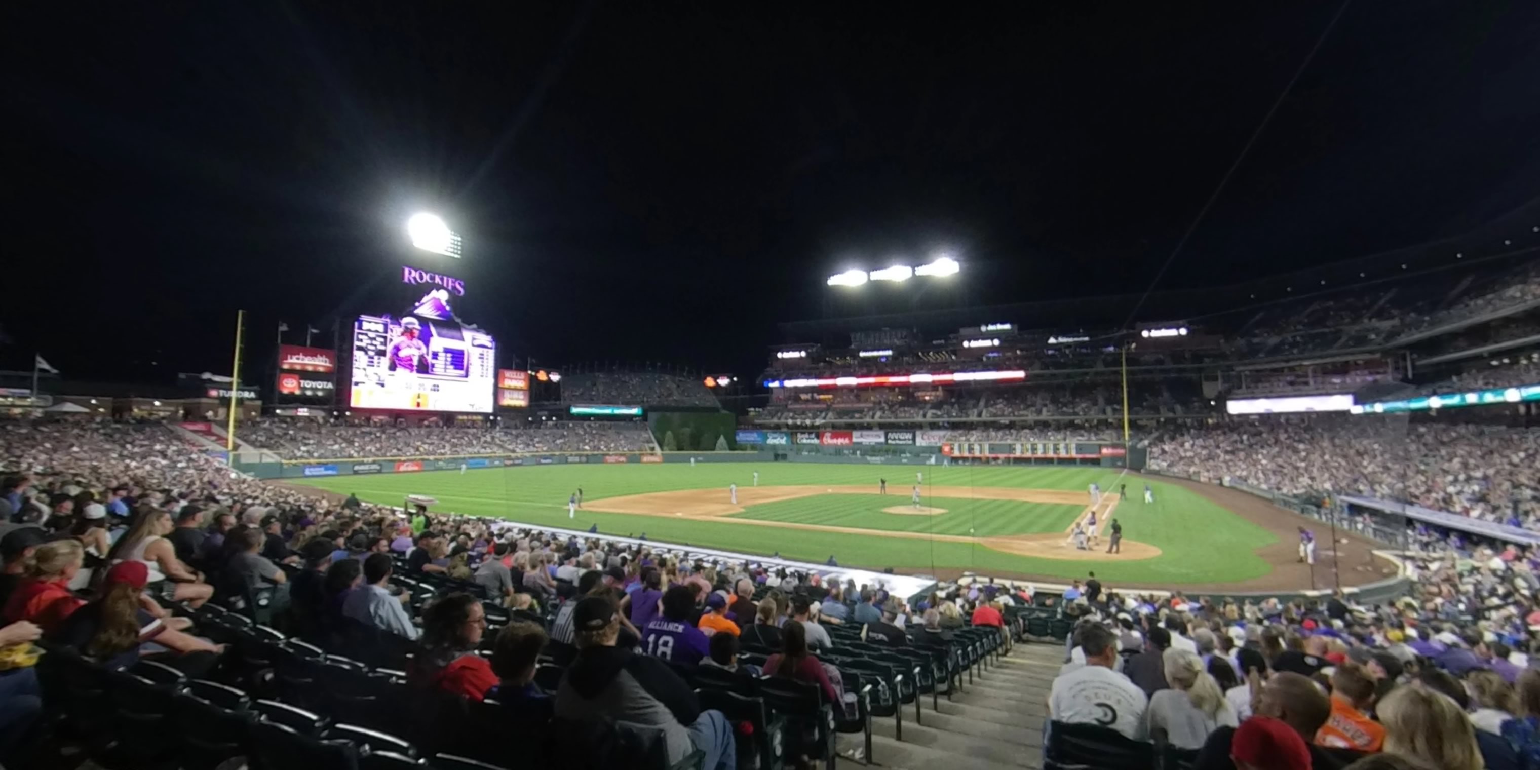 section 134 panoramic seat view  - coors field