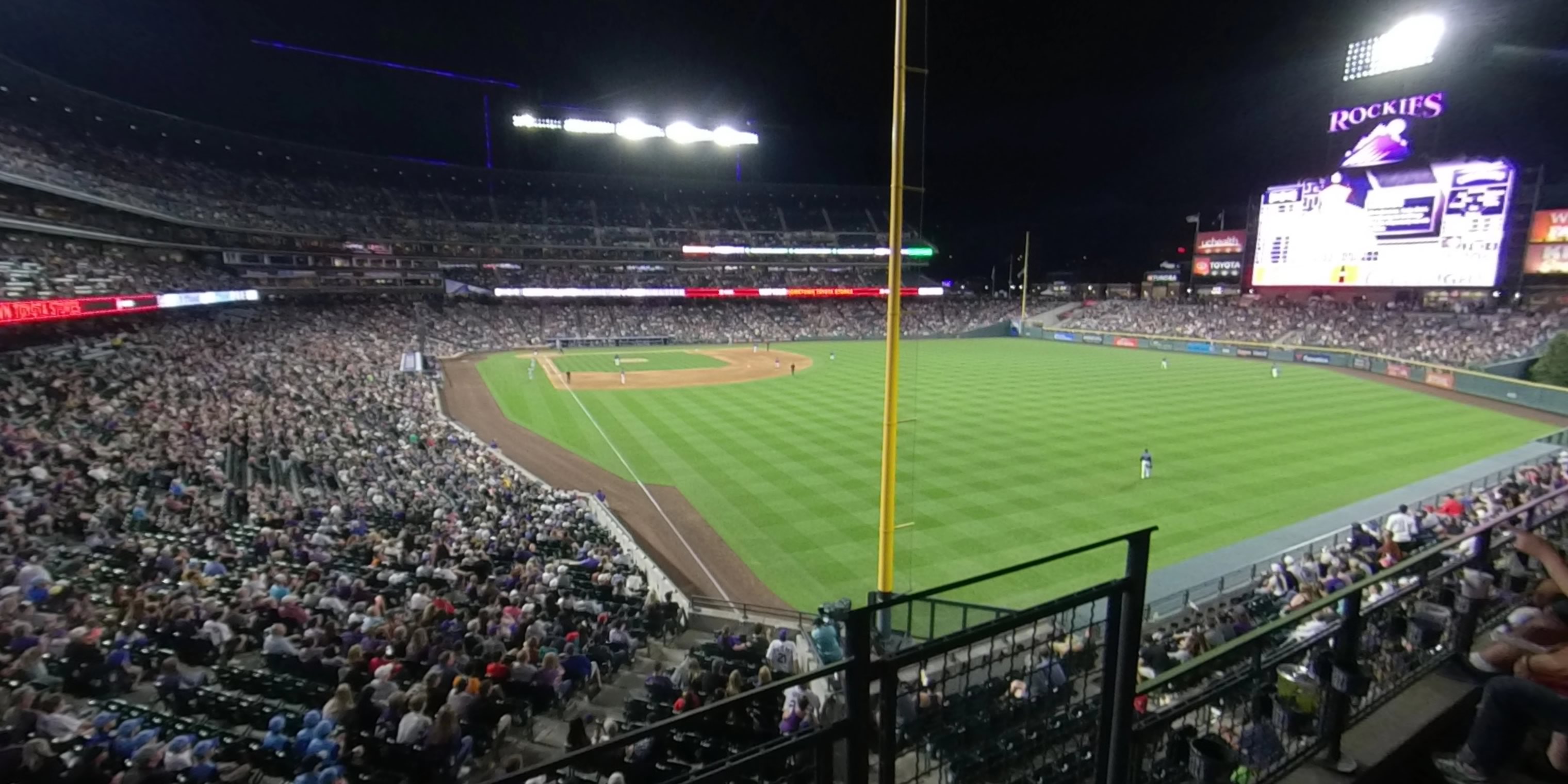 section 208 panoramic seat view  - coors field