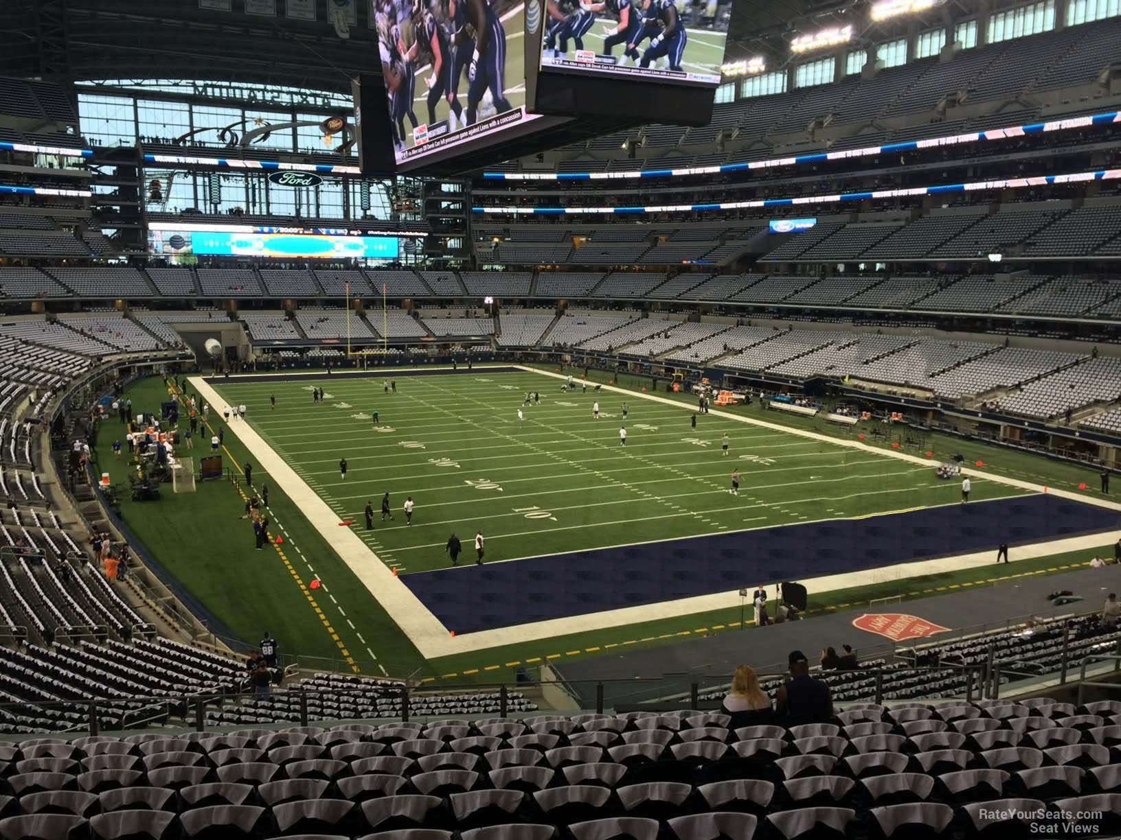 section 225, row 13 seat view  for football - at&t stadium (cowboys stadium)