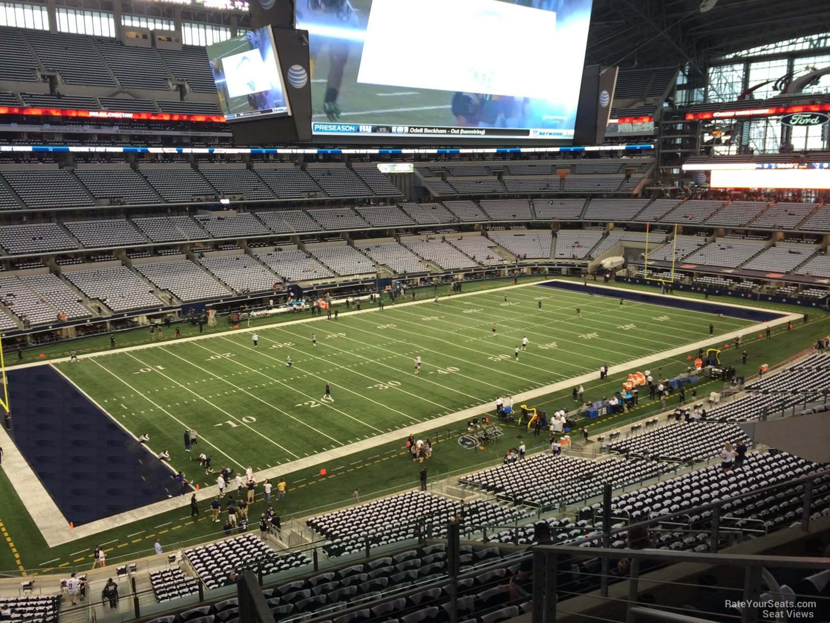 section 316, row 15 seat view  for football - at&t stadium (cowboys stadium)