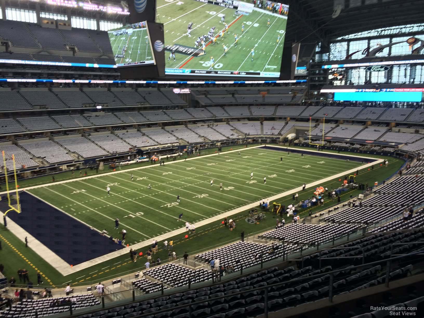 section 317, row 15 seat view  for football - at&t stadium (cowboys stadium)