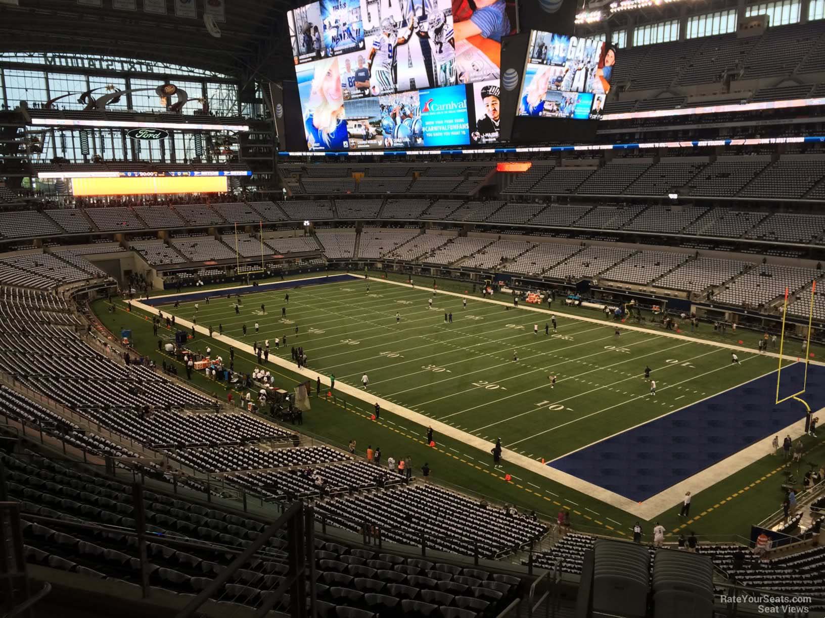 section 329, row 15 seat view  for football - at&t stadium (cowboys stadium)