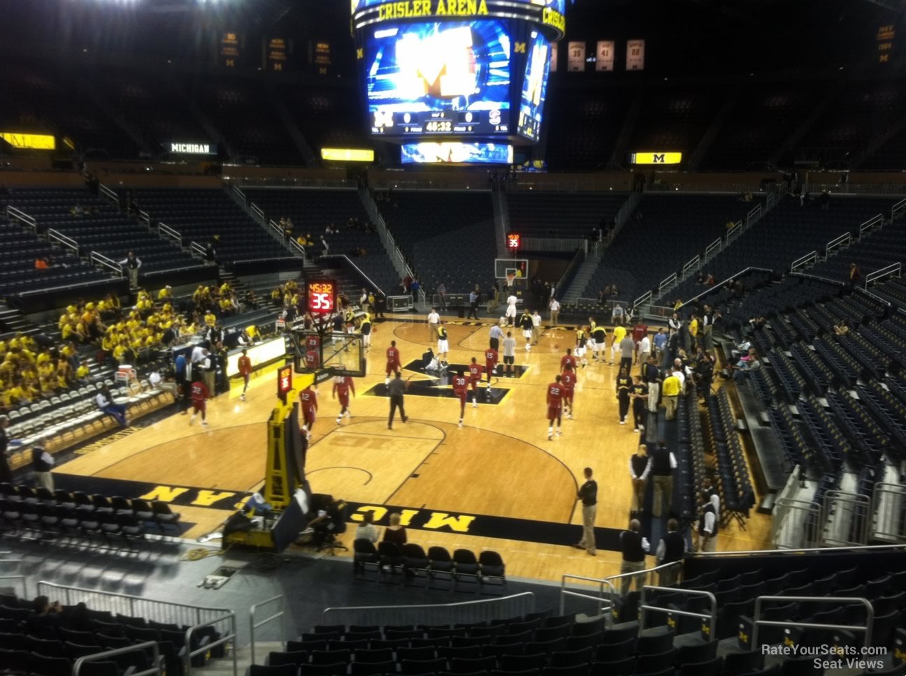 section 112, row 16 seat view  - crisler center