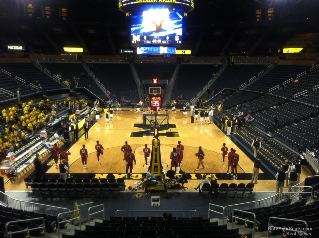 section 114, row 16 seat view  - crisler center