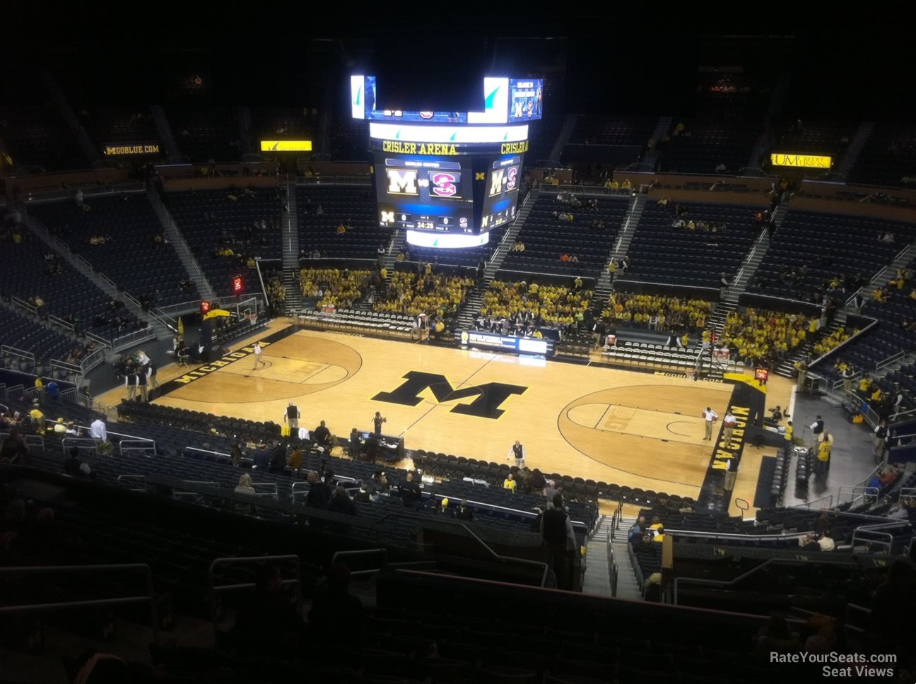 section 203, row 38 seat view  - crisler center