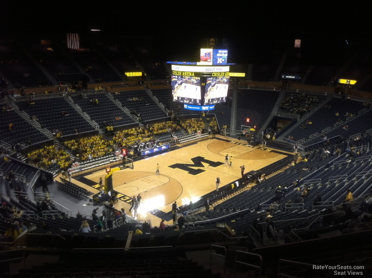 section 210, row 38 seat view  - crisler center