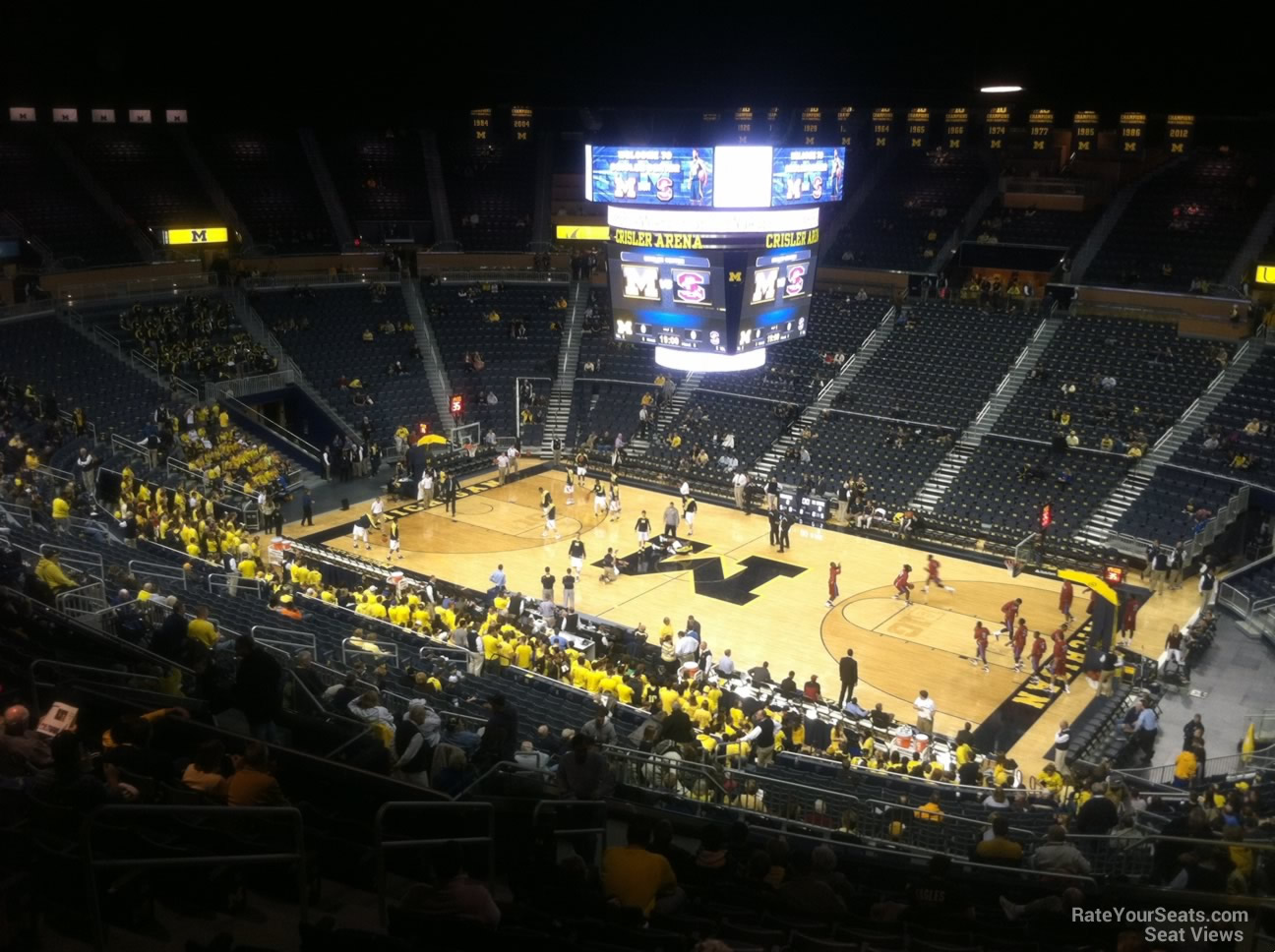 section 220, row 38 seat view  - crisler center