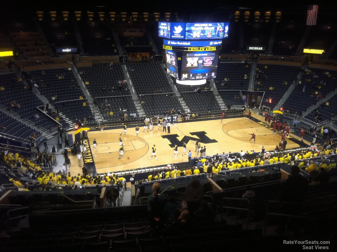 section 225, row 38 seat view  - crisler center