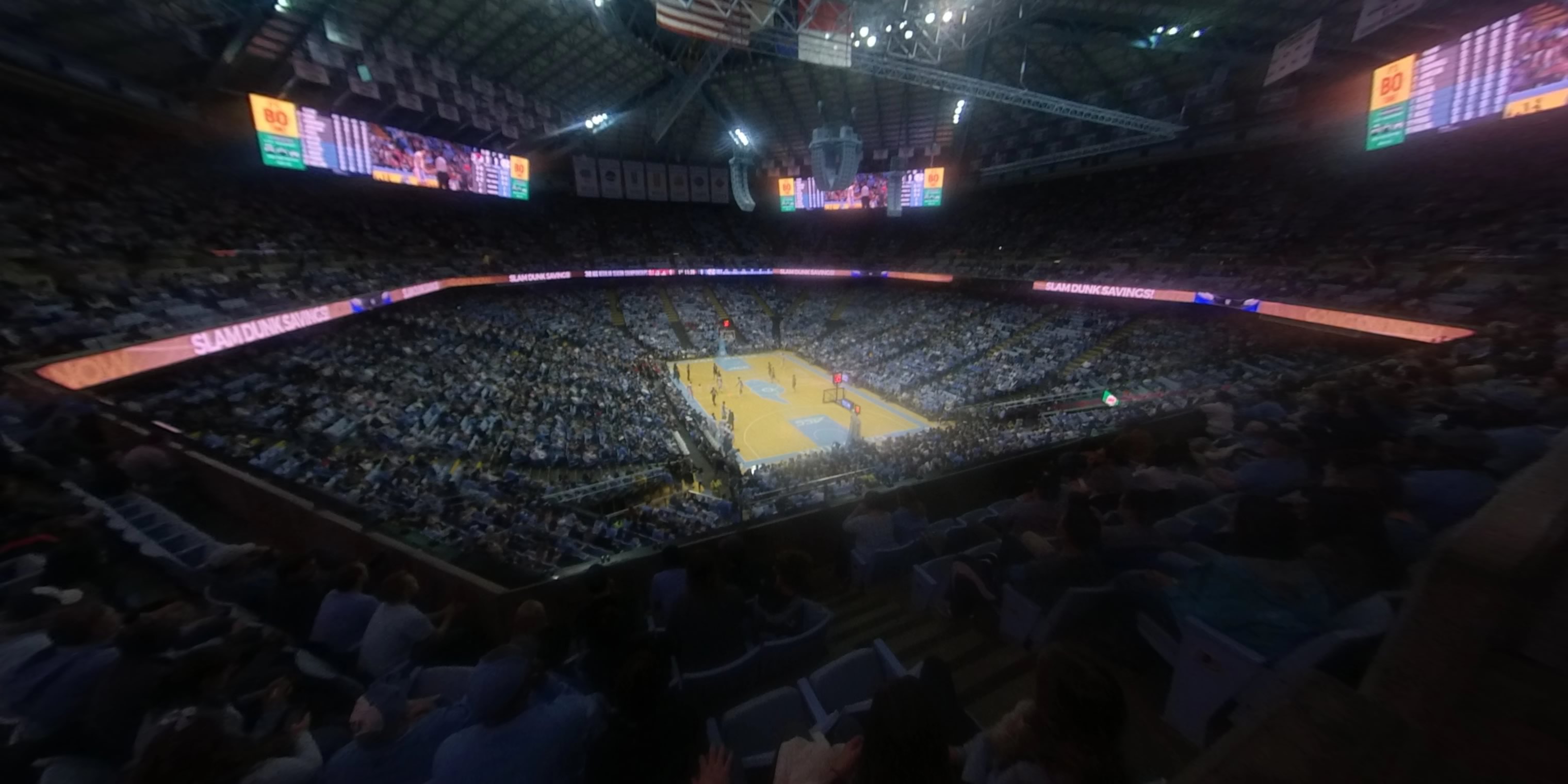 section 215 panoramic seat view  - dean smith center