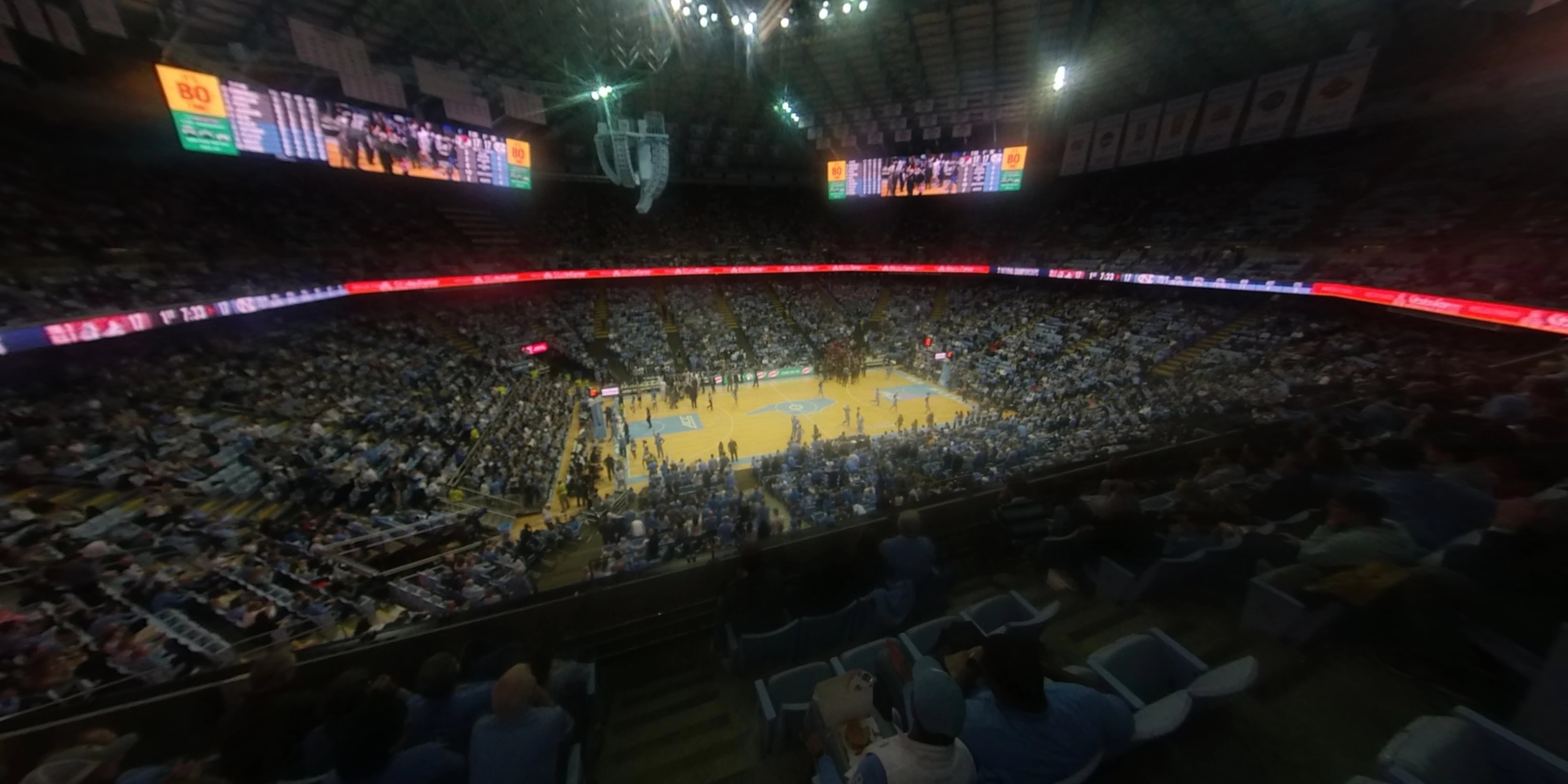 section 223 panoramic seat view  - dean smith center
