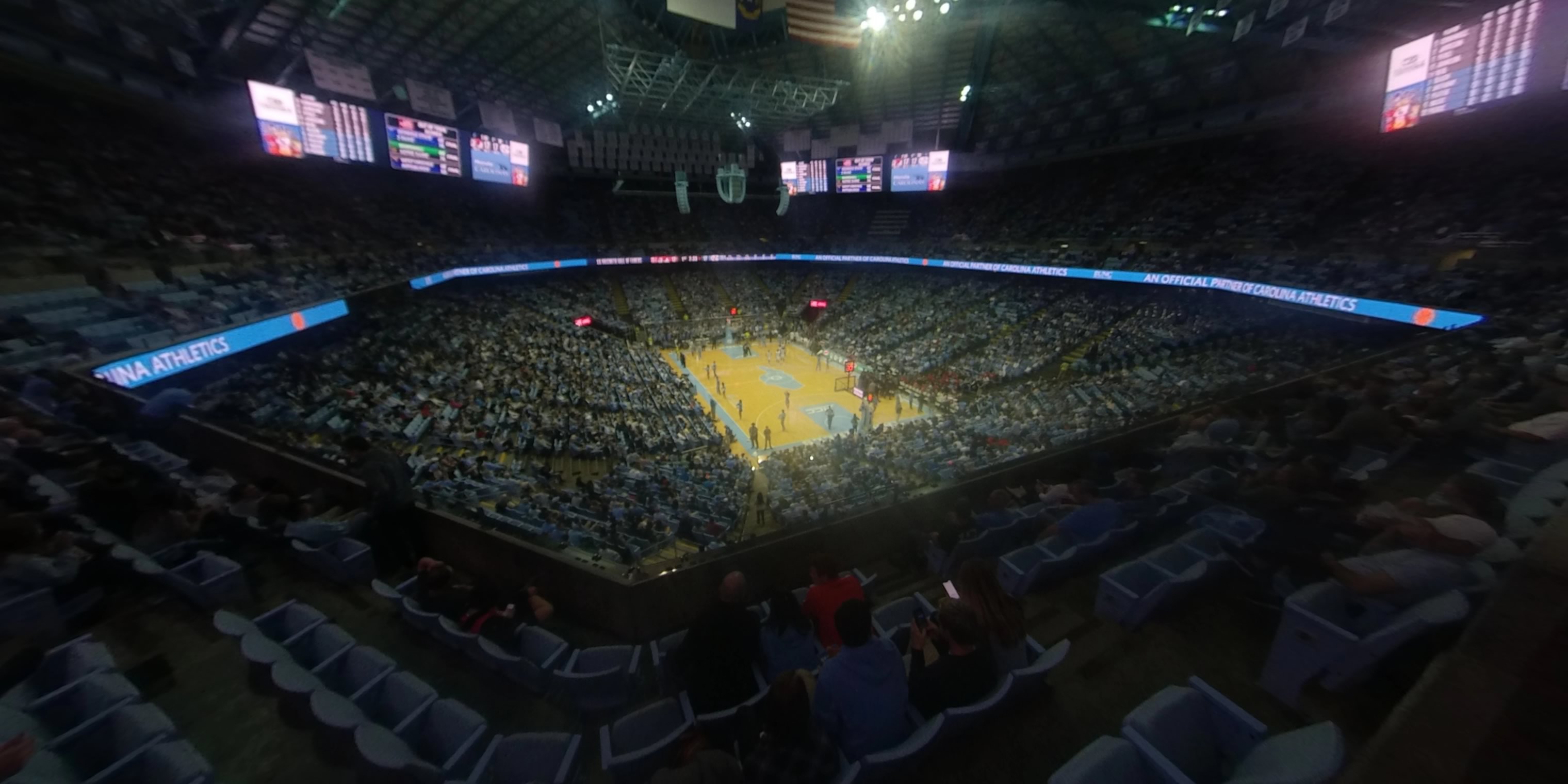 section 232 panoramic seat view  - dean smith center