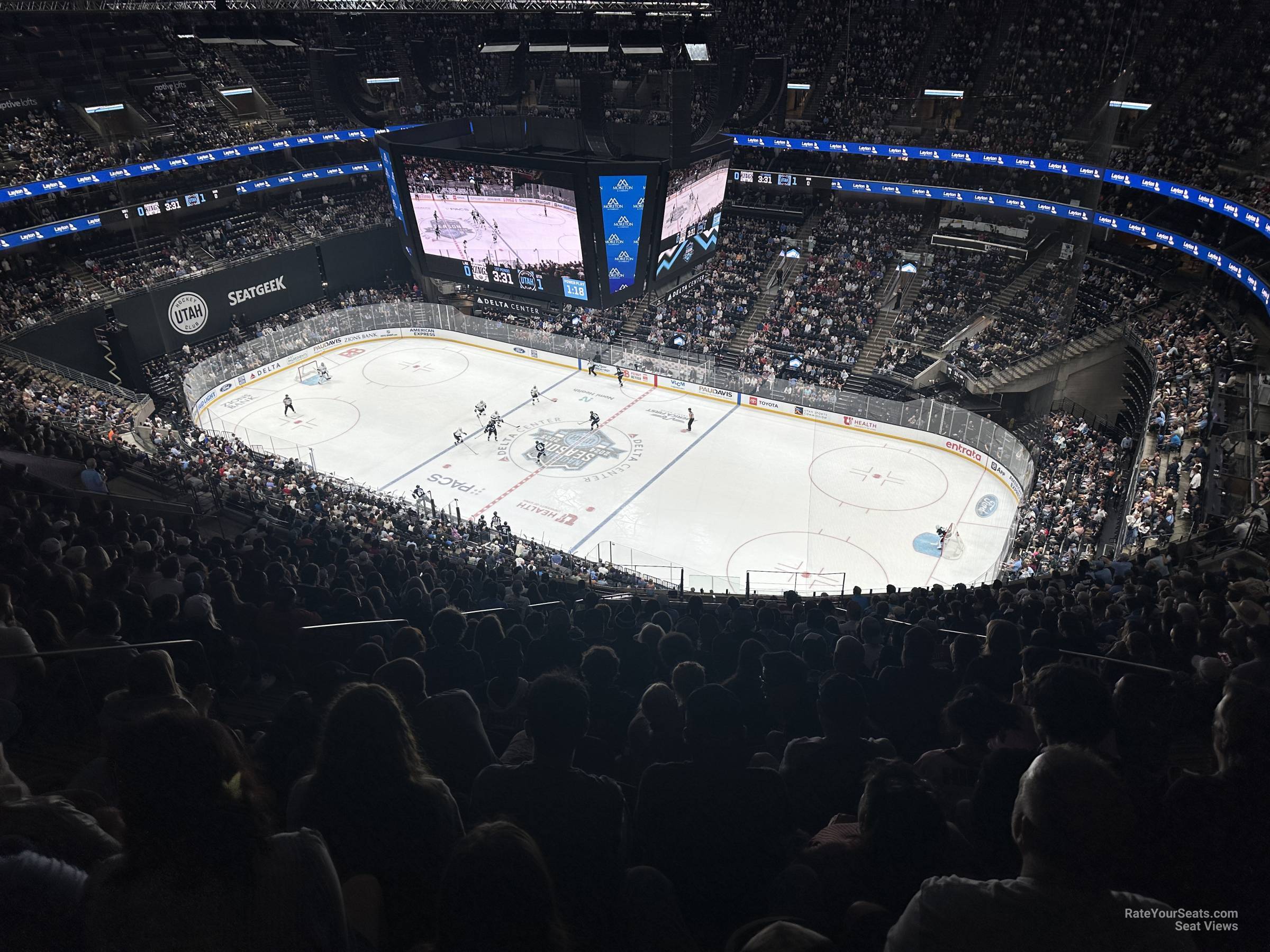 section 108, row sro seat view  for hockey - delta center