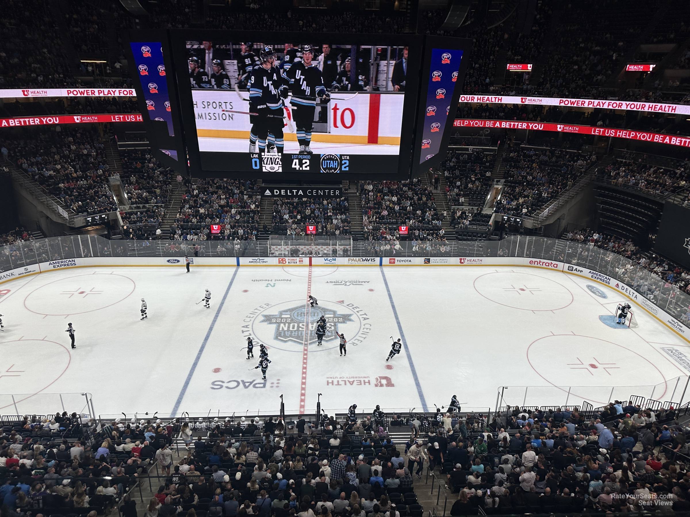 section 112, row 8 seat view  for hockey - delta center