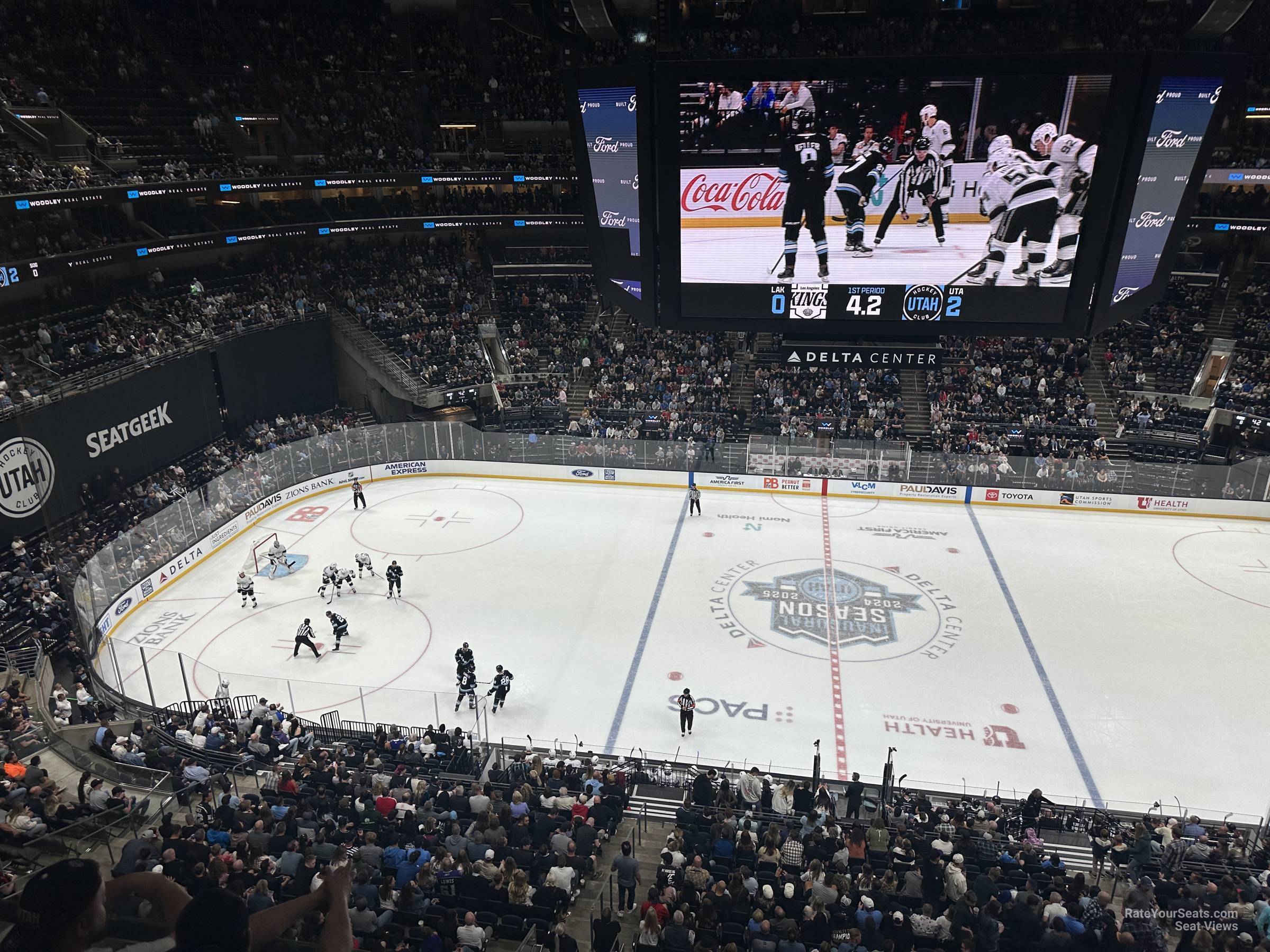 section 113, row 4 seat view  for hockey - delta center