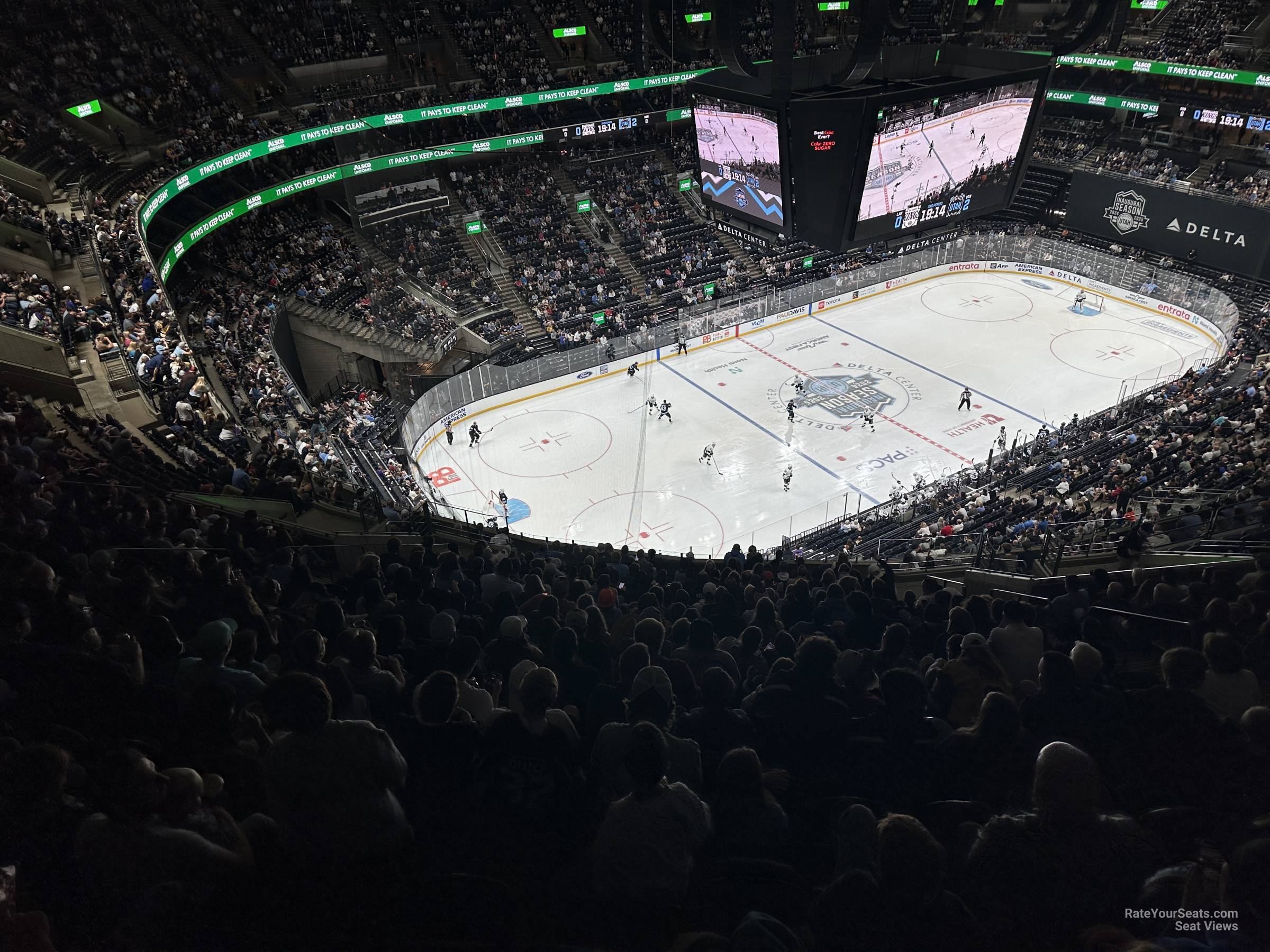 section 117, row 21 seat view  for hockey - delta center