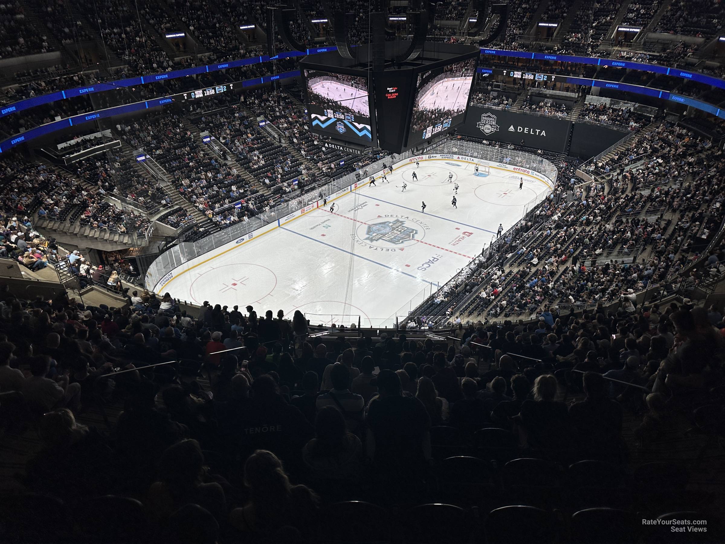 section 118, row 21 seat view  for hockey - delta center